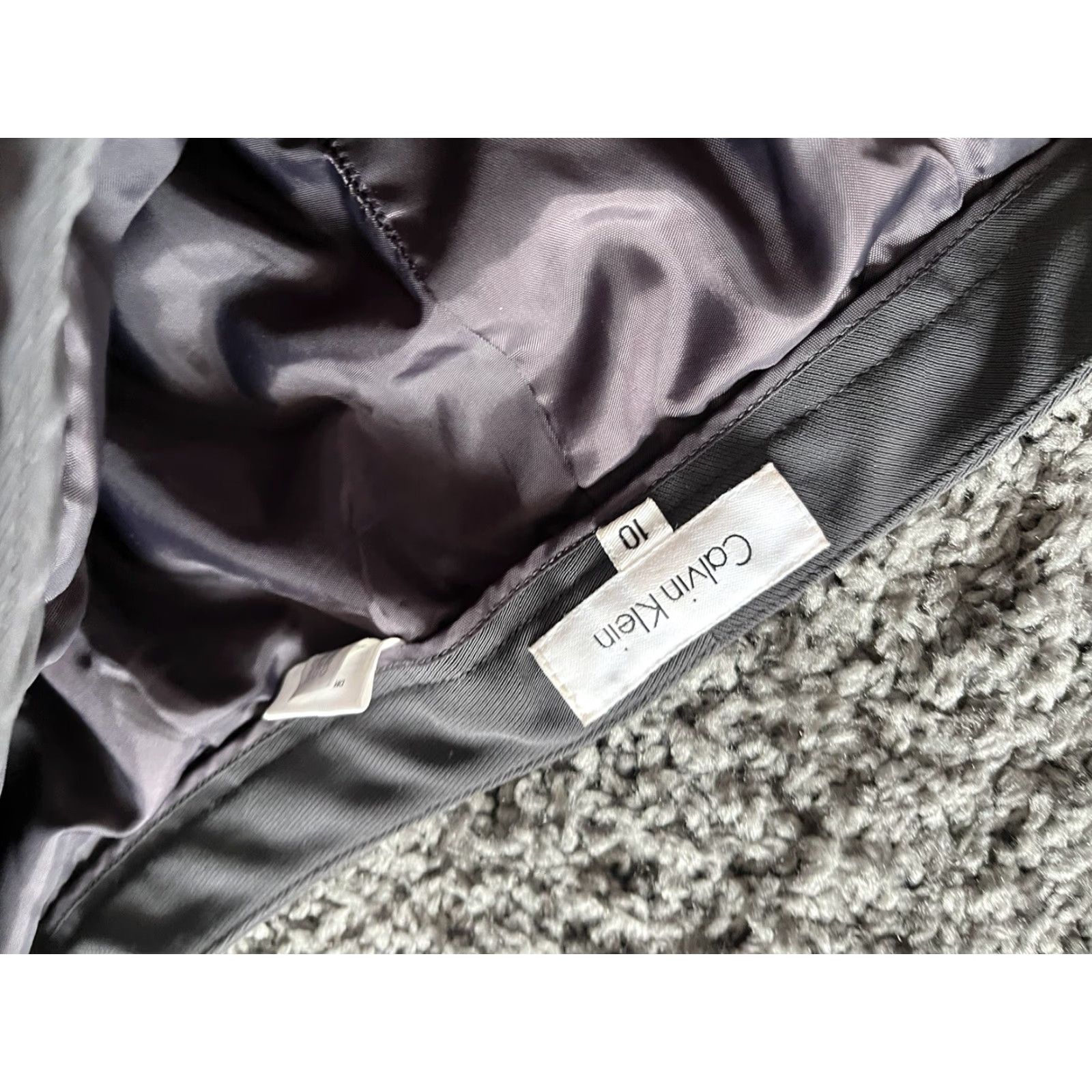 Calvin Klein CALVIN KLEIN Straight Leg Pants Dress Gray 10 Women’s Regular Size 10 Mid Rise 8.5-10.5 Flat Front Stretch Workwear Business Formal Size 32" / US 10 / IT 46 - 5 Thumbnail