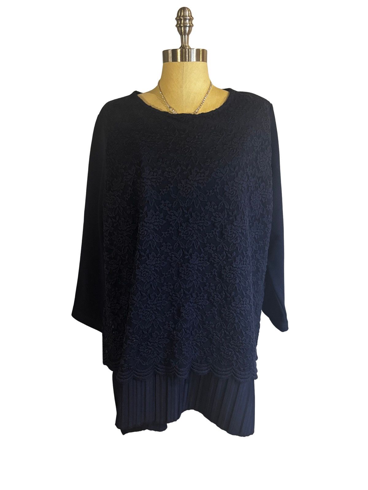 Other Navy lace Top.wb4747 Size XXL / US 16-18 / IT 52-54 - 1 Thumbnail
