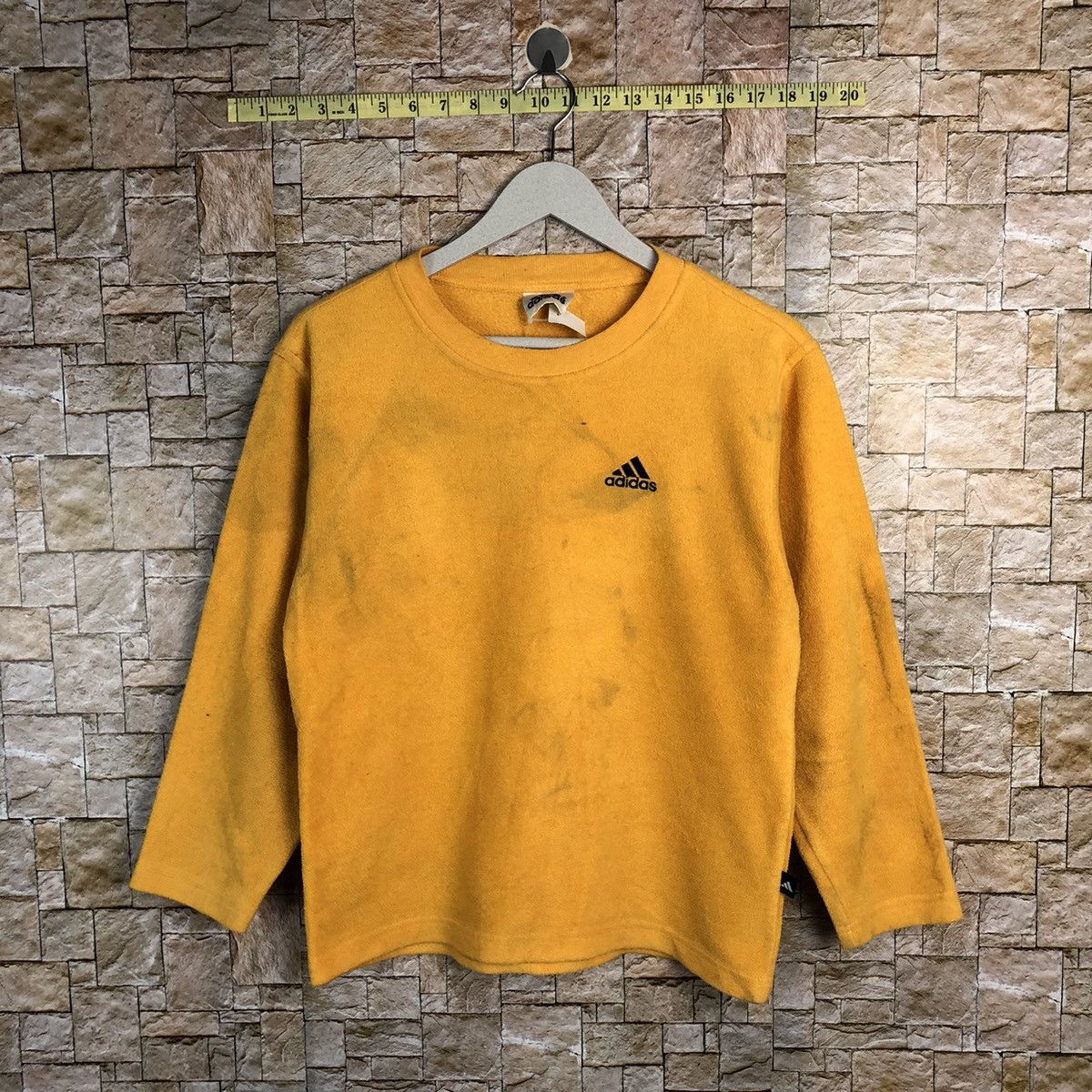 Adidas Yellow dirty Sweatshirt #A254