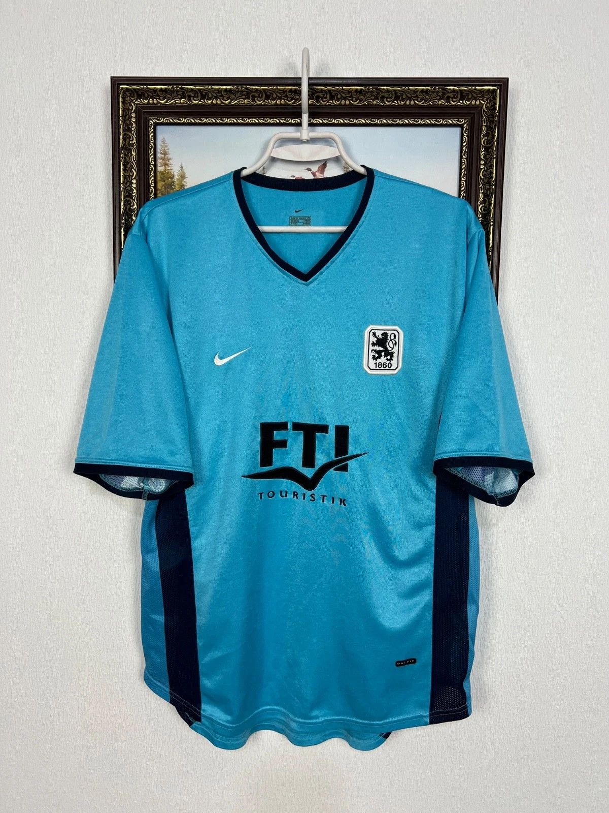 Nike 1860 Munich football shirt 2000 Soccer Nike Jersey Trikot Size US M / EU 48-50 / 2 - 1 Thumbnail