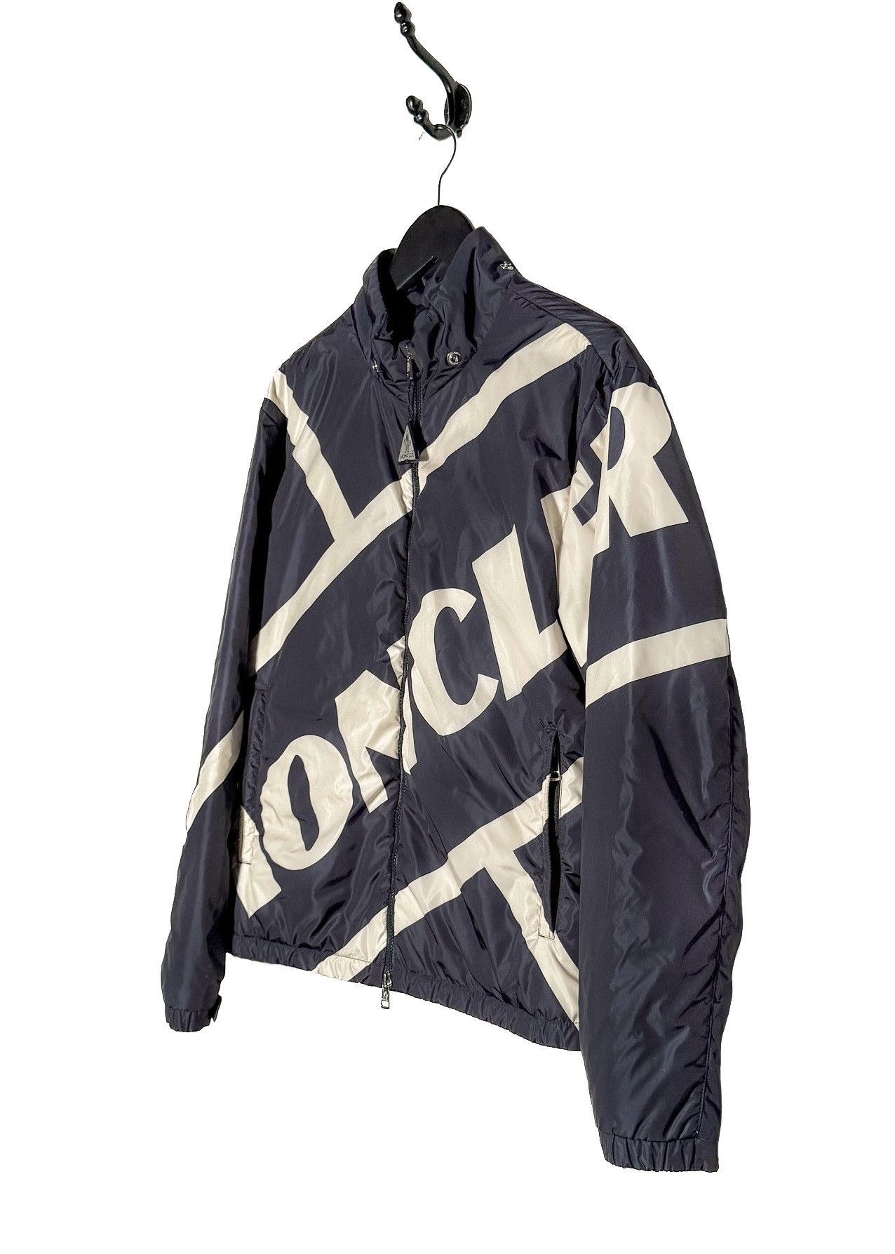 Moncler Moncler Navy Blue Logo Bert Down Jacket Size US M / EU 48-50 / 2 - 2 Thumbnail