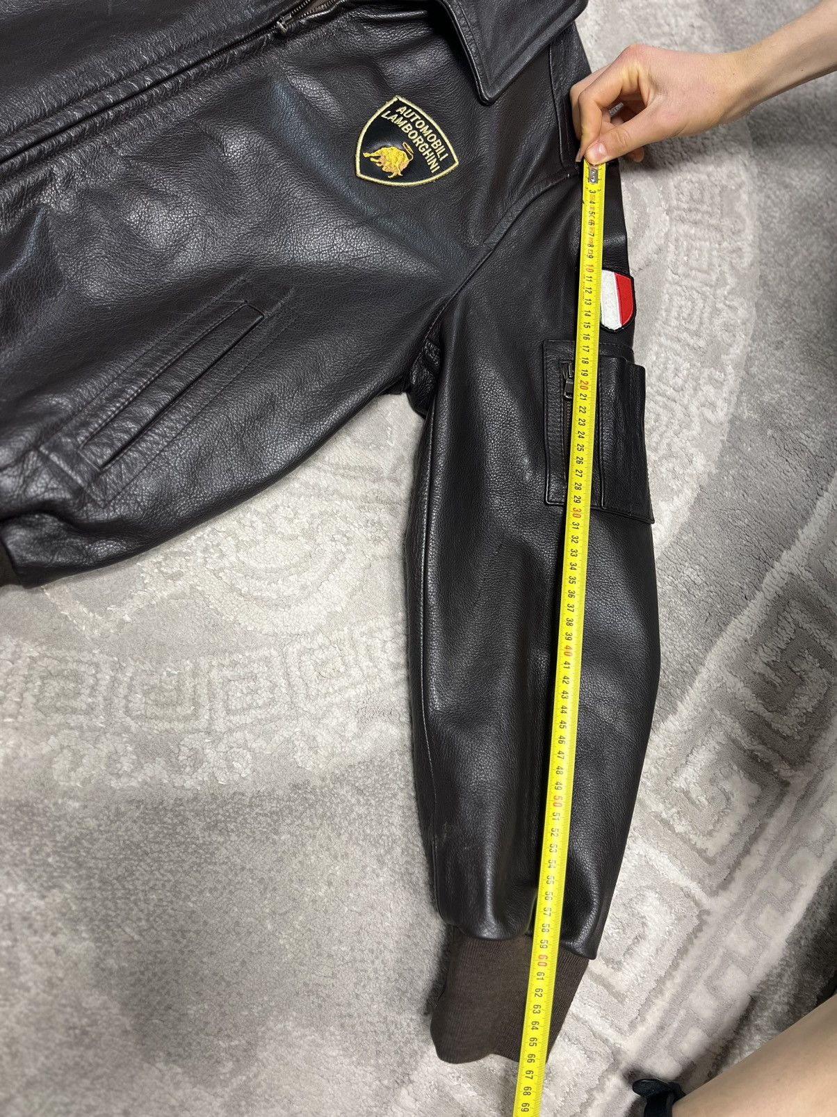 Lamborghini Lamborghini Brown Leather Jacket Vintage Size US L / EU 52-54 / 3 - 8 Thumbnail