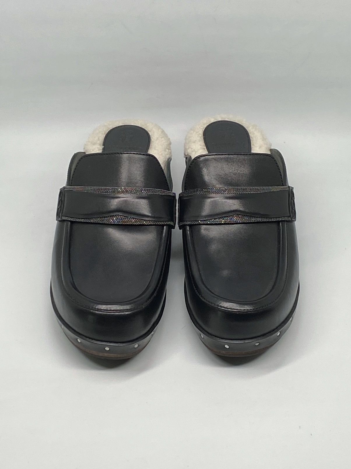 Brunello Cucinelli Brunello Cucinelli Beaded Shearling & Leather Clogs size 39 Size US 9 / IT 39 - 5 Thumbnail