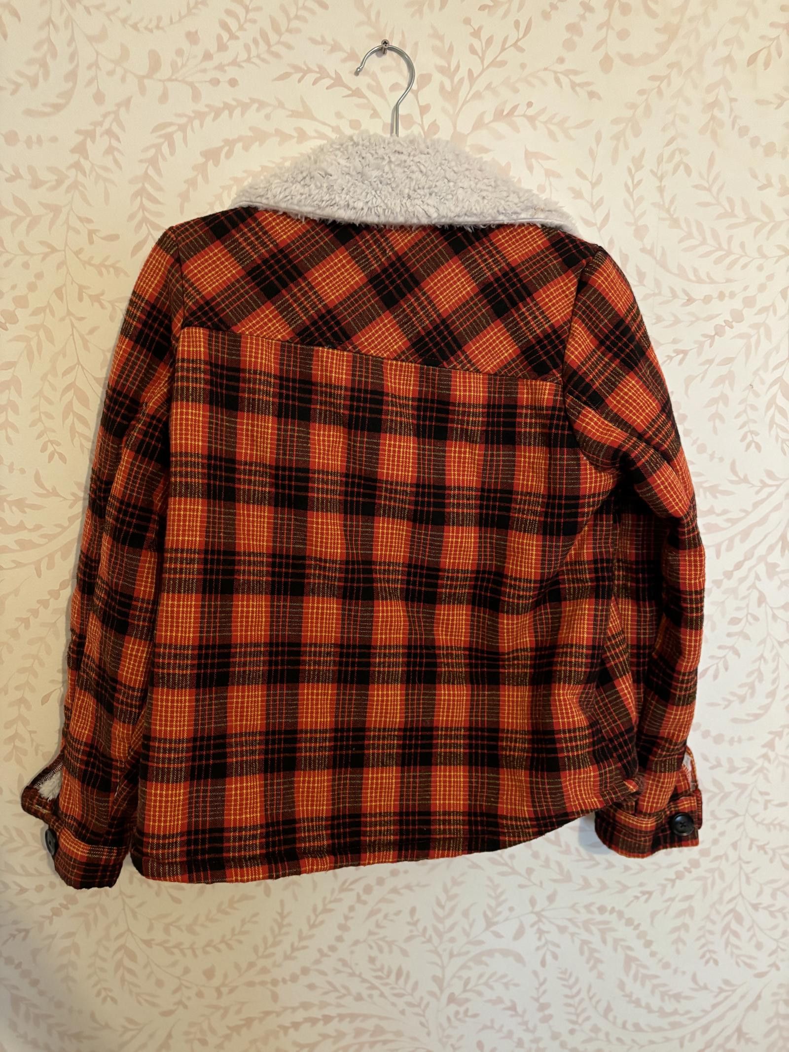 Designer NWOT Jou Jou Women's Plaid Sherpa-Lined Jacket Size M / US 6-8 / IT 42-44 - 5 Thumbnail