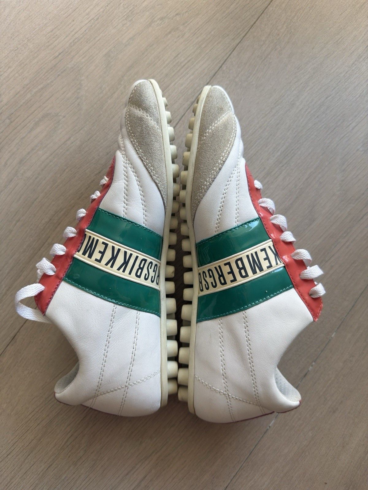 Dirk Bikkembergs Dirk Bikkembergs Womens White Leather Sneakers Shoes Y2k Size US 9 / IT 39 - 10 Thumbnail