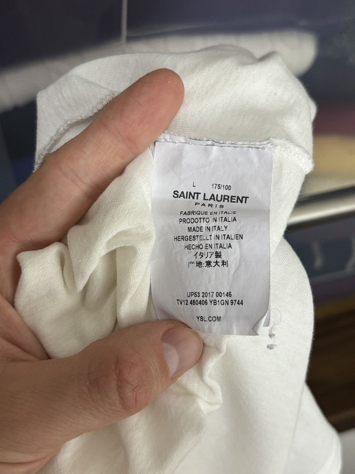 Saint Laurent Paris Saint Laurent Paris Signature T-Shirt SLP Size US L / EU 52-54 / 3 - 6 Thumbnail