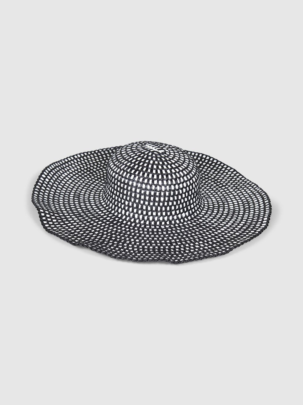 Black & White Straw Sun Hat