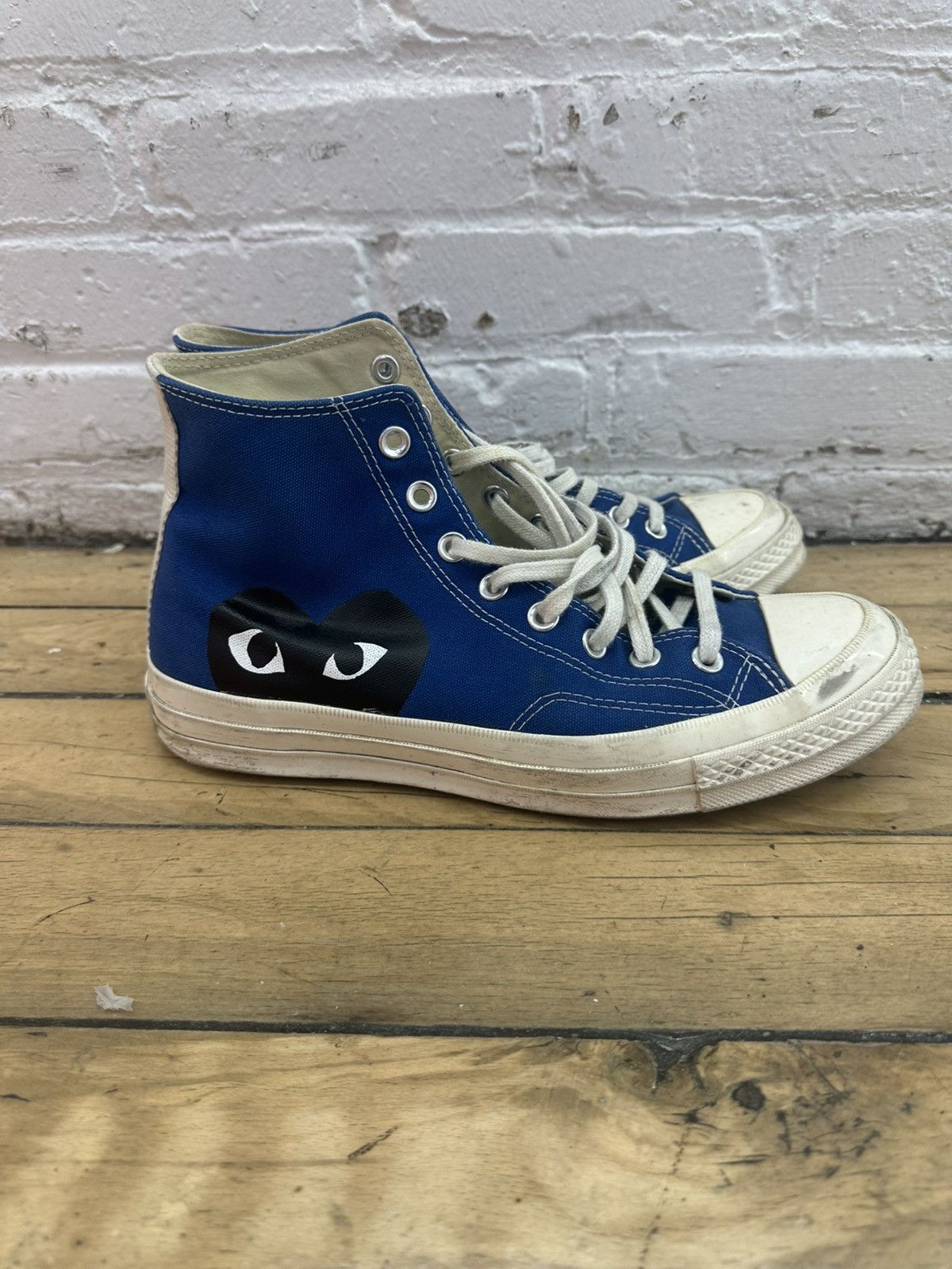 Comme des Garcons PLAY CDG Play x Converse Blue High Top Size US 9 / EU 42 - 2 Thumbnail