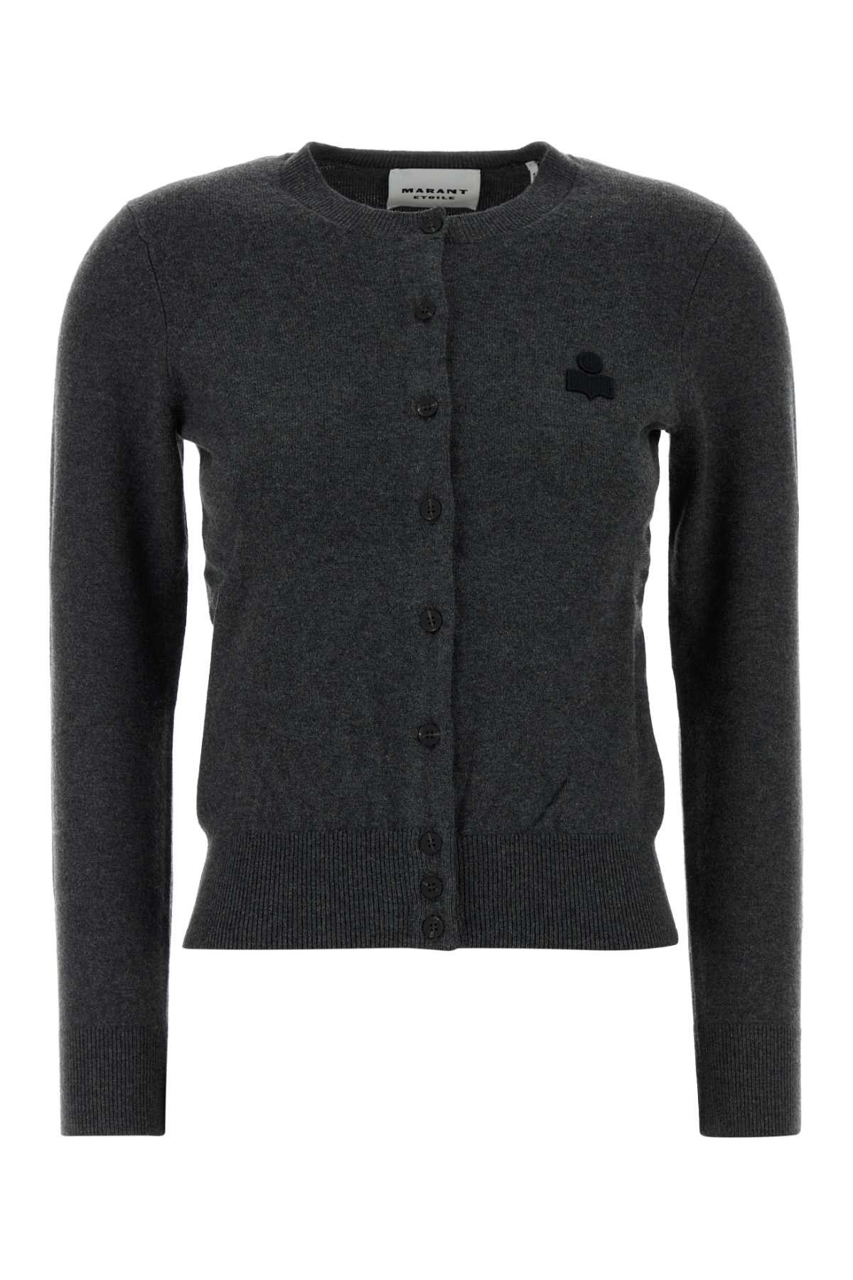 Isabel Marant Etoile Charcoal Cotton Blend Mona Cardigan Size S / US 4 / IT 40 - 1 Thumbnail