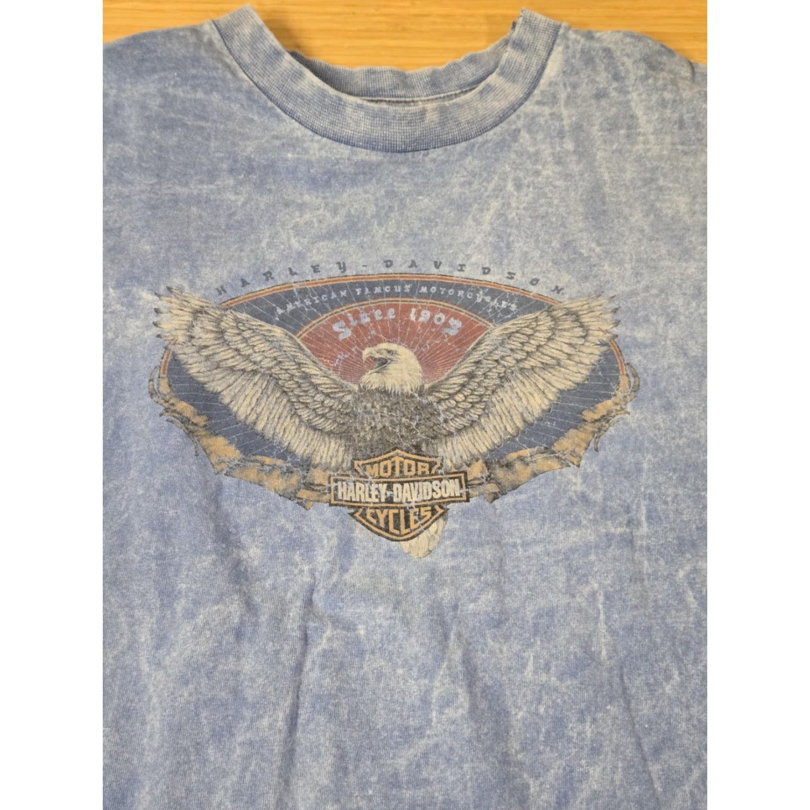 Harley Davidson VINTAGE Harley-Davidson Shirt Mens Large Blue Alamo City San Antonio Texas 90s Tee Size US L / EU 52-54 / 3 - 2 Thumbnail