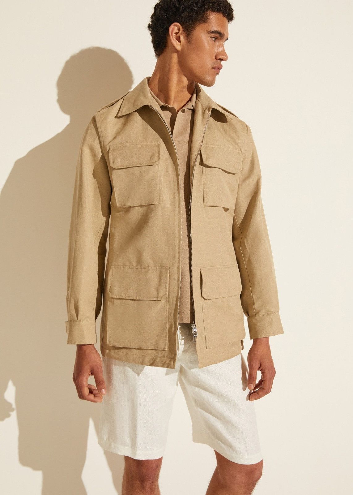 Loro Piana o1srvl11e0924 Nauro Jacket in Beige Size US M / EU 48-50 / 2 - 3 Thumbnail
