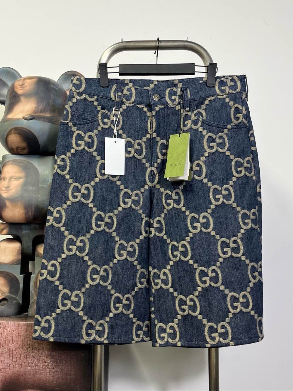 Gucci Gucci GG Monogram Denim Shorts Size 34 Size 24" / US 00 / IT 34 - 1 Thumbnail