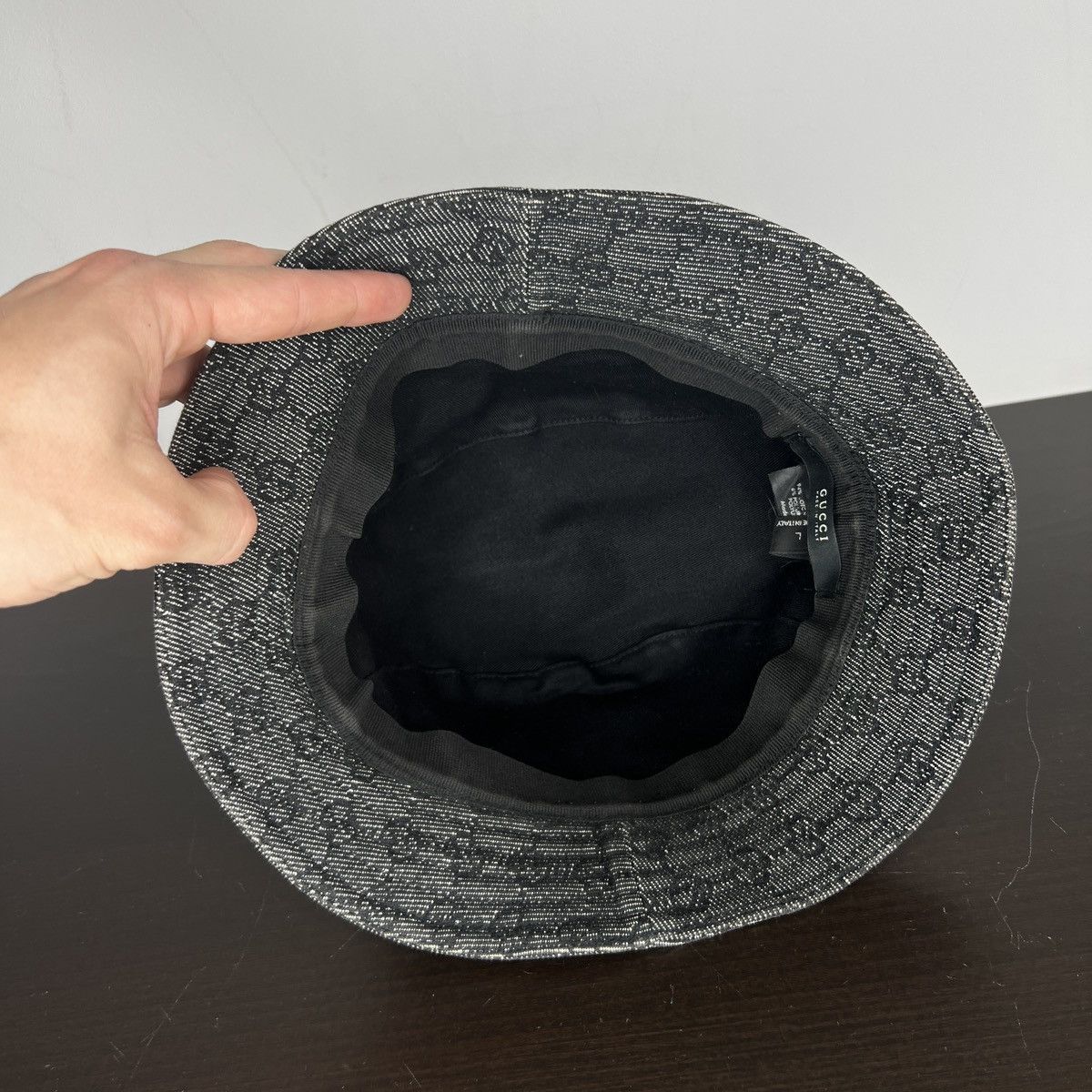 Gucci Gucci Bucket Hat Monogram Black Size ONE SIZE - 7 Thumbnail