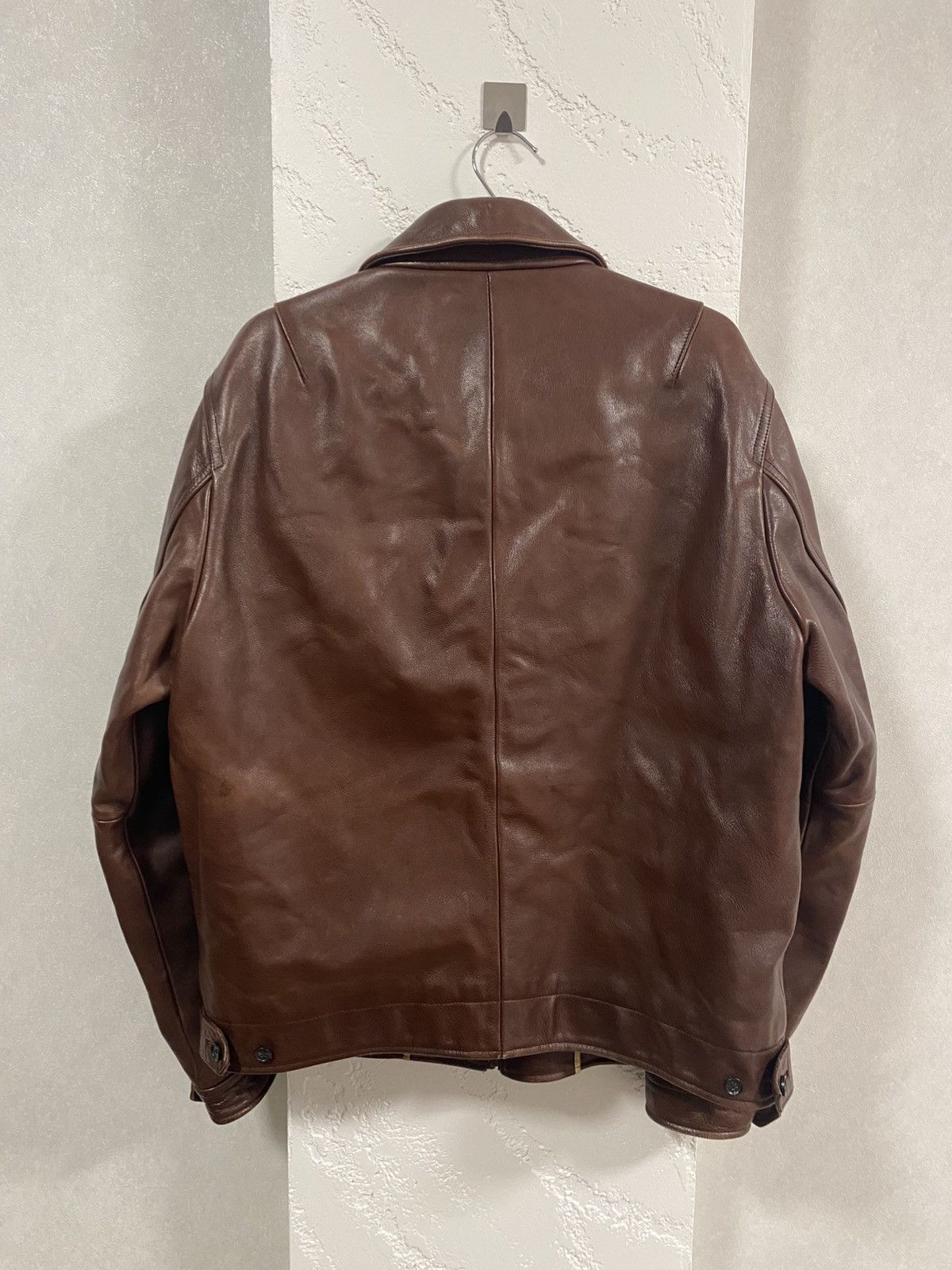 J.Crew J.Crew Brown Thik Leather Jacket Size: M Green Label Size US M / EU 48-50 / 2 - 13 Thumbnail