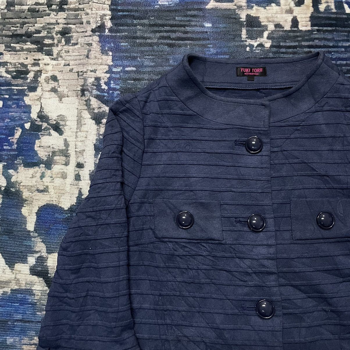 Issey Miyake Vintage 1990s Yuki Torii Avant Garde cropped Jacket NavyBlue Size US XS / EU 42 / 0 - 4 Thumbnail