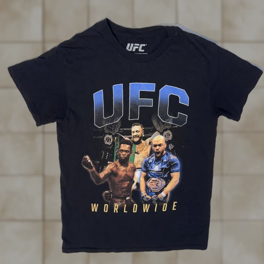 UFC UFC Shirt Short Sleeve T-Shirt Men Black Logo Graphic Print Small Connor McGregor Jon Jones Israel Adesanya Size US S / EU 44-46 / 1 - 1 Thumbnail