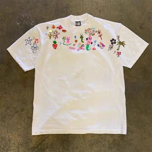 VIBE Street Hip Hop White Fun Graffiti Print Short Sleeve T-Shirt Size US S / EU 44-46 / 1 - 6 Thumbnail