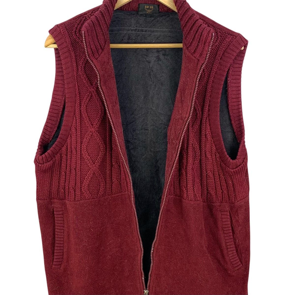 MCM Vintage MCM Half Knitted Zipper Vest Jacket Size US L / EU 52-54 / 3 - 7 Thumbnail