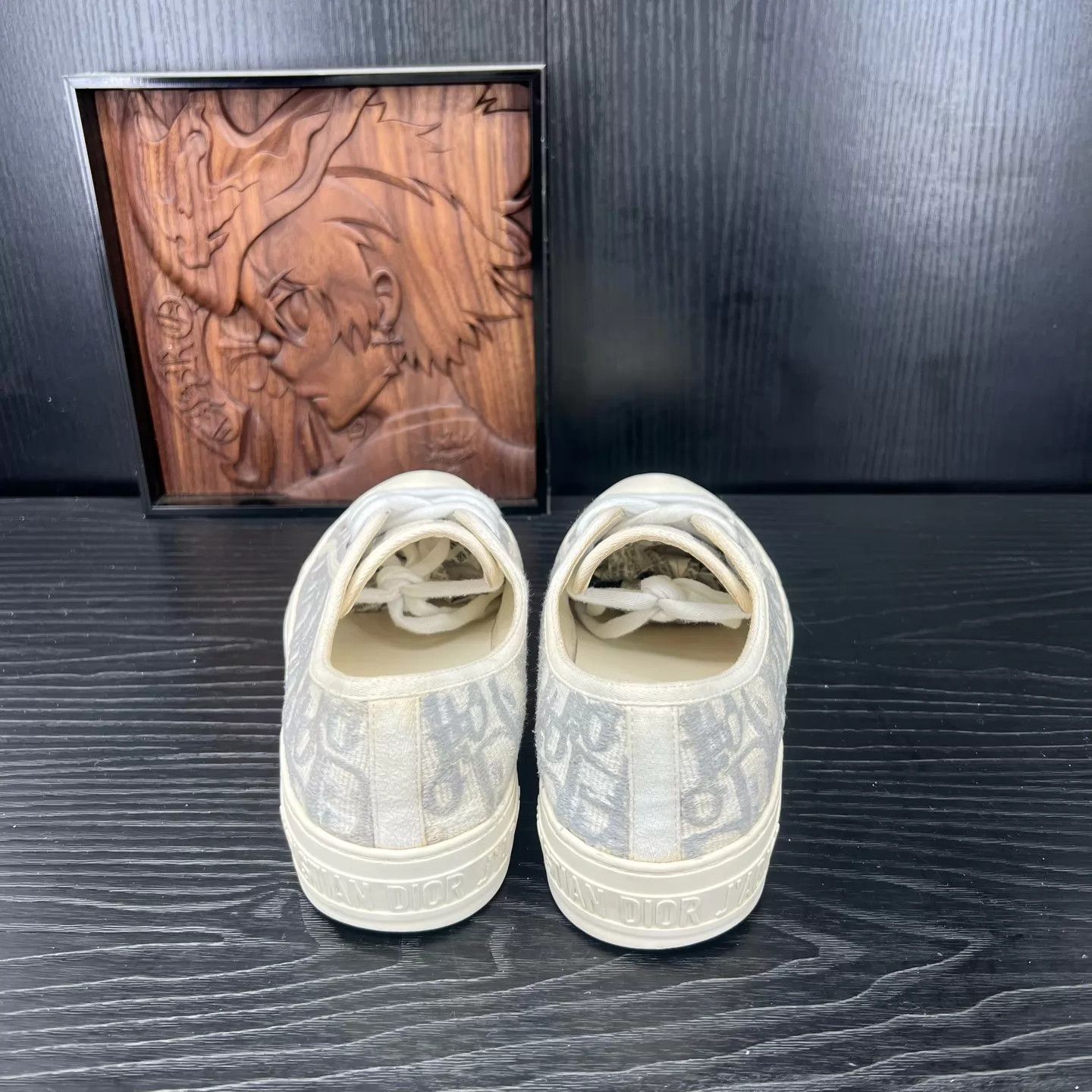 Dior DIOR Walk'n'Dior Gray Embroidered 37.5 Shoes Size US 7 / IT 37 - 7 Thumbnail