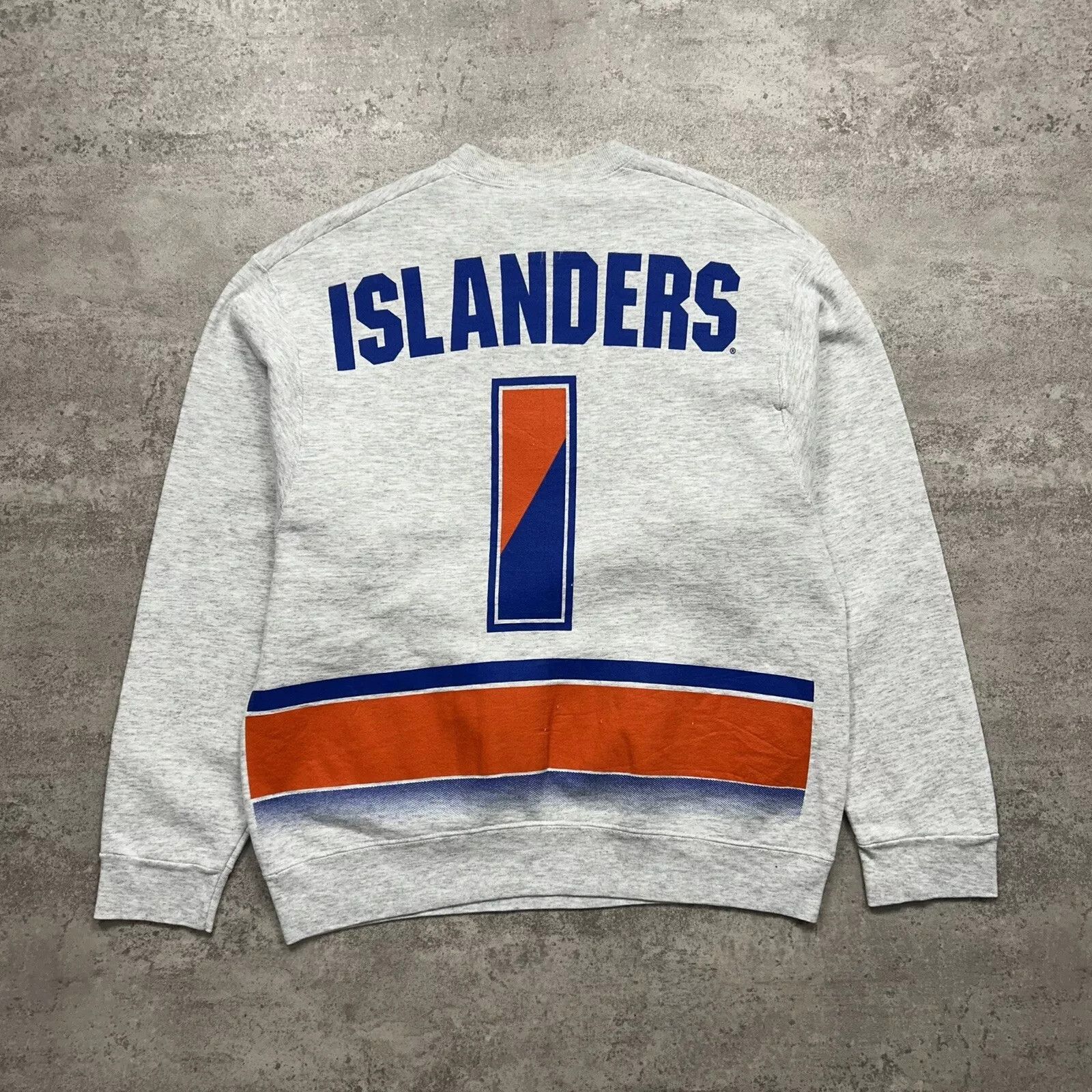 NHL × Salem Sportswear × Vintage VTG 90s NHL NEW YORK ISLANDERS SWEATSHIRT DOUBLE SIDED Size US L / EU 52-54 / 3 - 2 Thumbnail