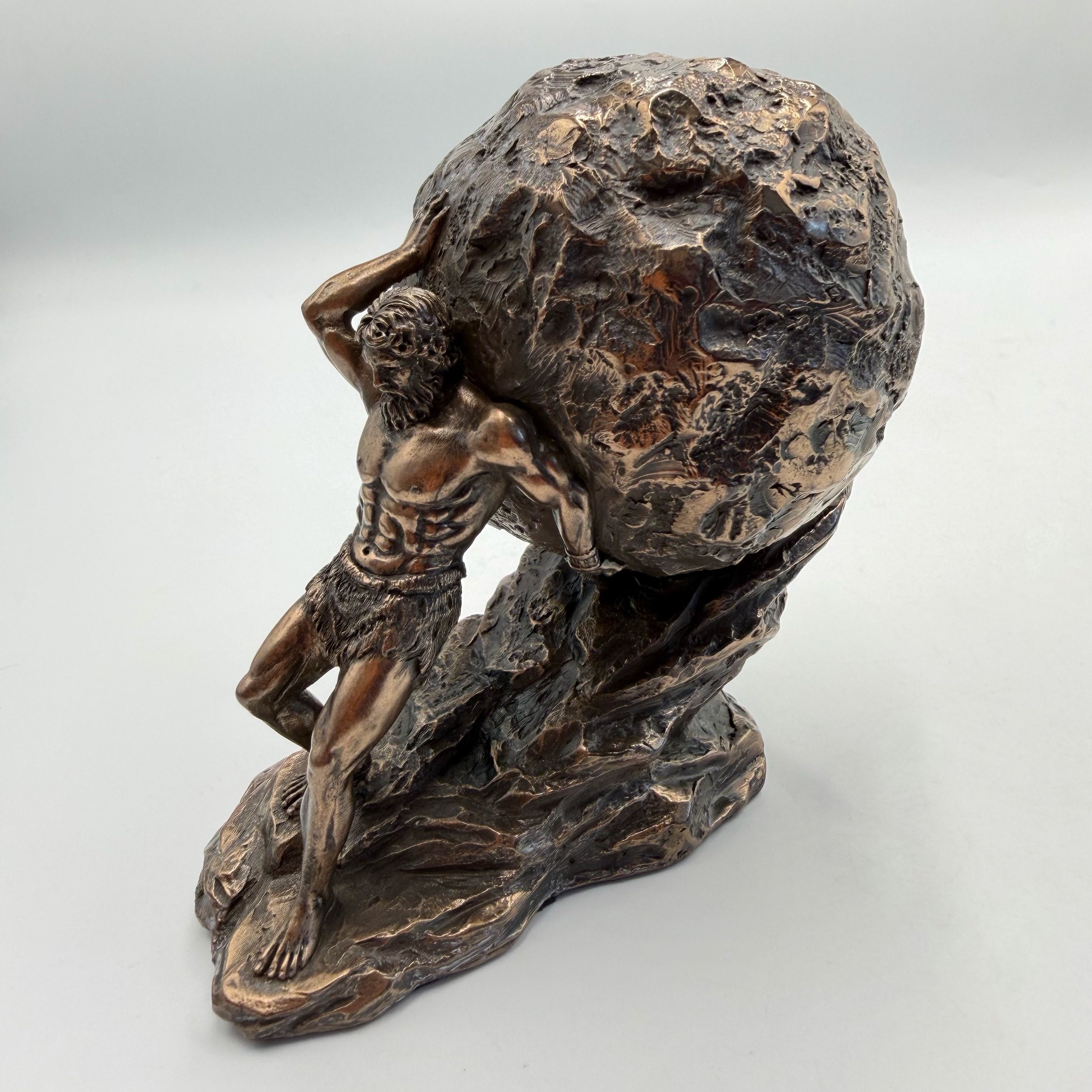 Other Sisyphus Bronze Finish Figurine Polystone Greek Statue Size ONE SIZE - 7 Thumbnail