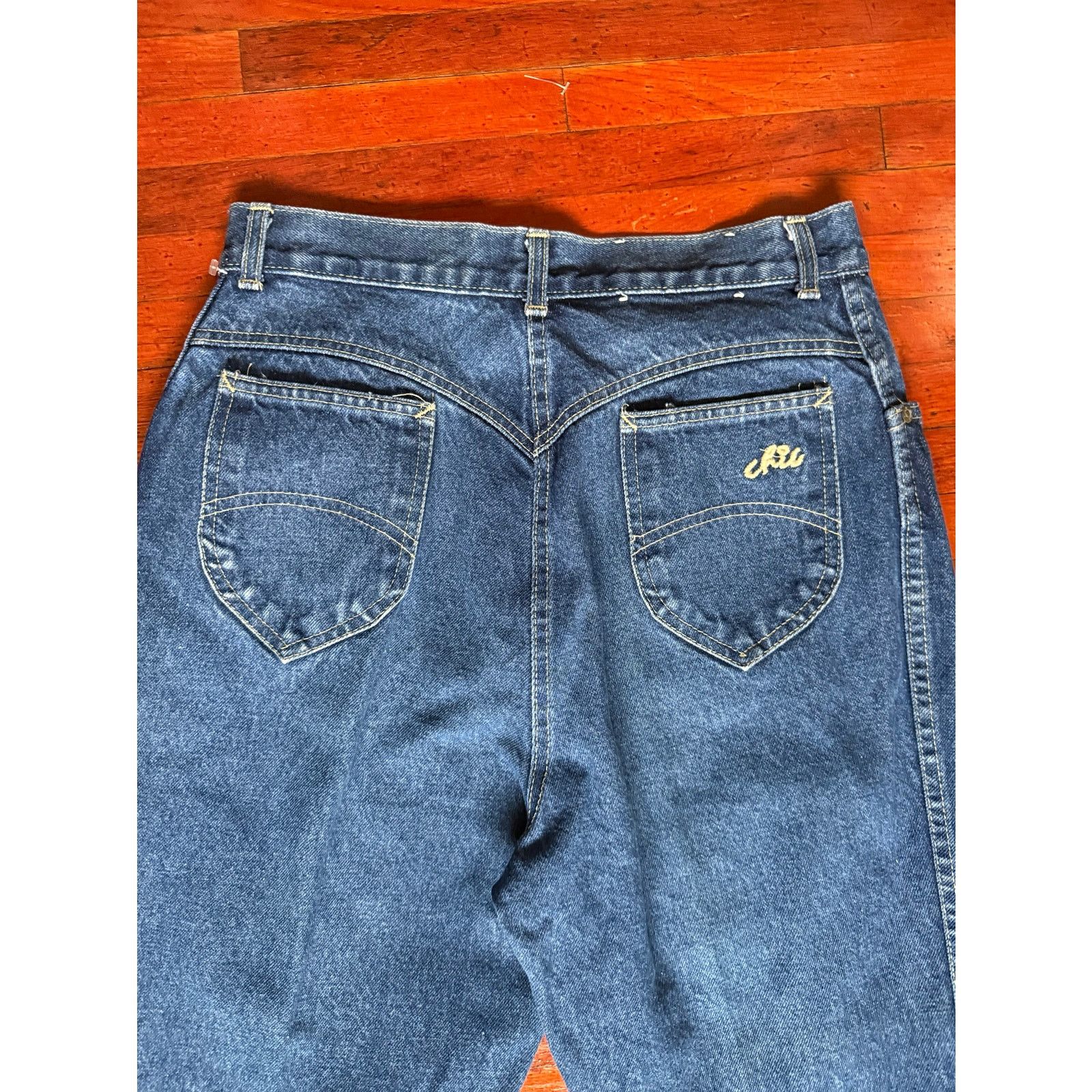 Vintage 80’s Chic High Waist Dark Wash Blue Mom Jeans 28X27 Small Size 28" / US 6 / IT 42 - 3 Thumbnail