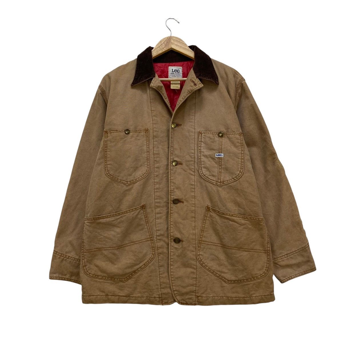Lee 🔥 vintage Lee Duck Canvas Chore Jacket corduroy Collar Size US M / EU 48-50 / 2 - 1 Thumbnail