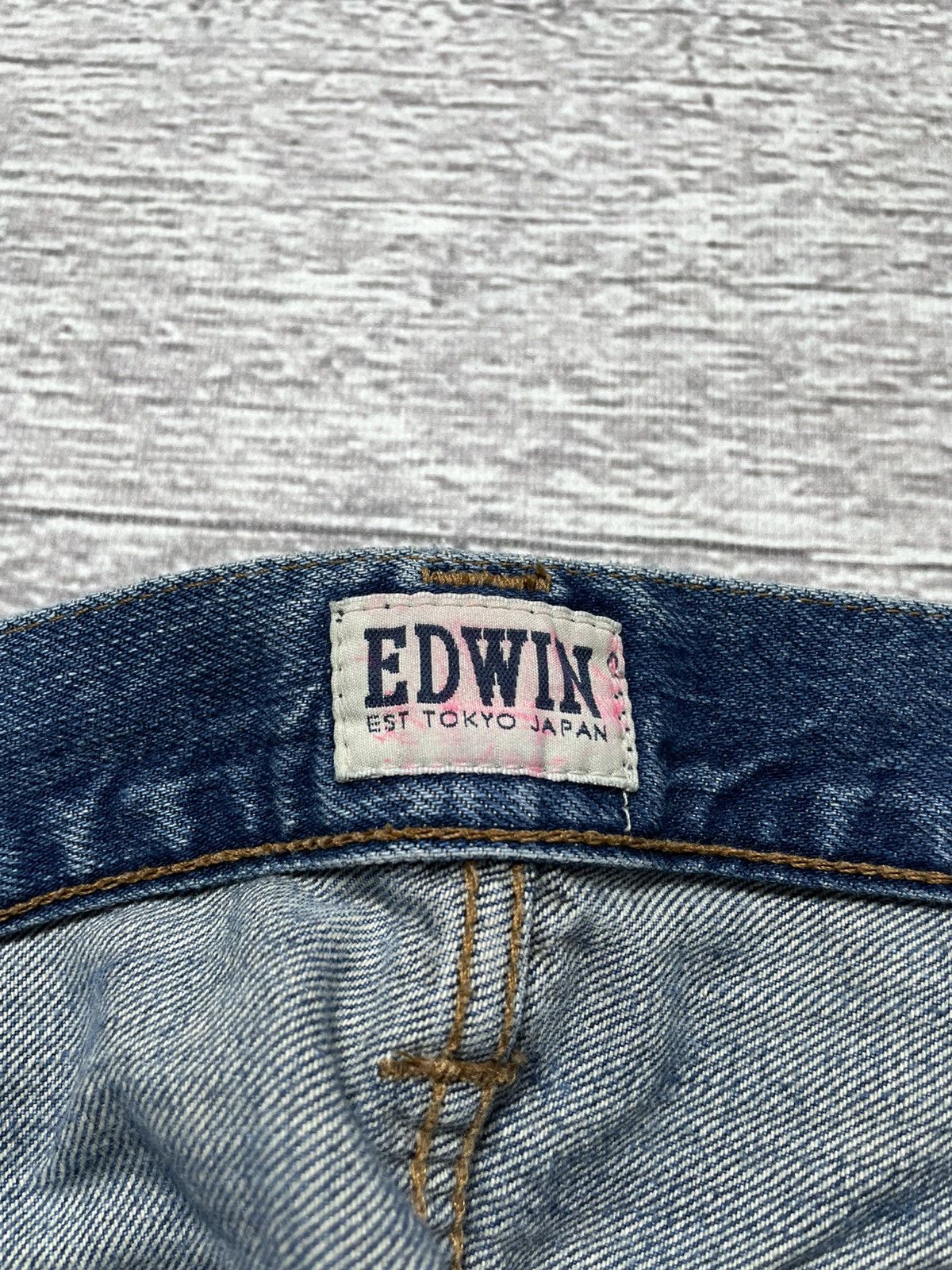 Edwin Edwin ED-55 Rainbow Selvedge Japanese Distress Denim Jeans Size US 32 / EU 48 - 12 Thumbnail