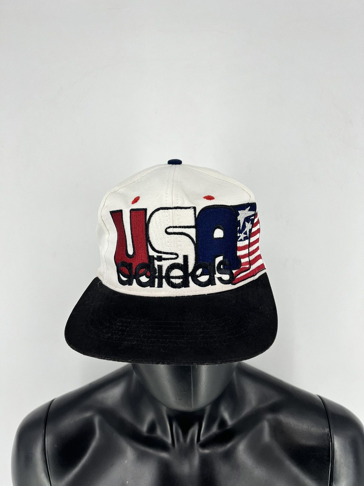 Adidas Vintage Adidas USA Big Logo American Flag Cap Size ONE SIZE - 1 Thumbnail