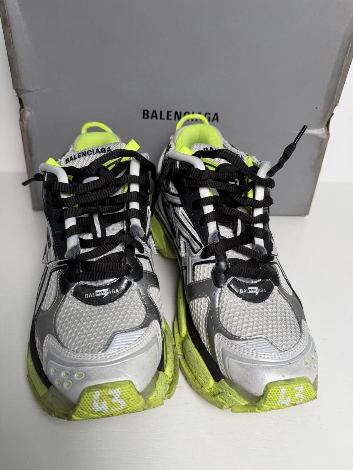 Balenciaga Balenciaga Track Sneakers White Black Neon Yellow Men EU 43 Size US 10 / EU 43 - 2 Thumbnail