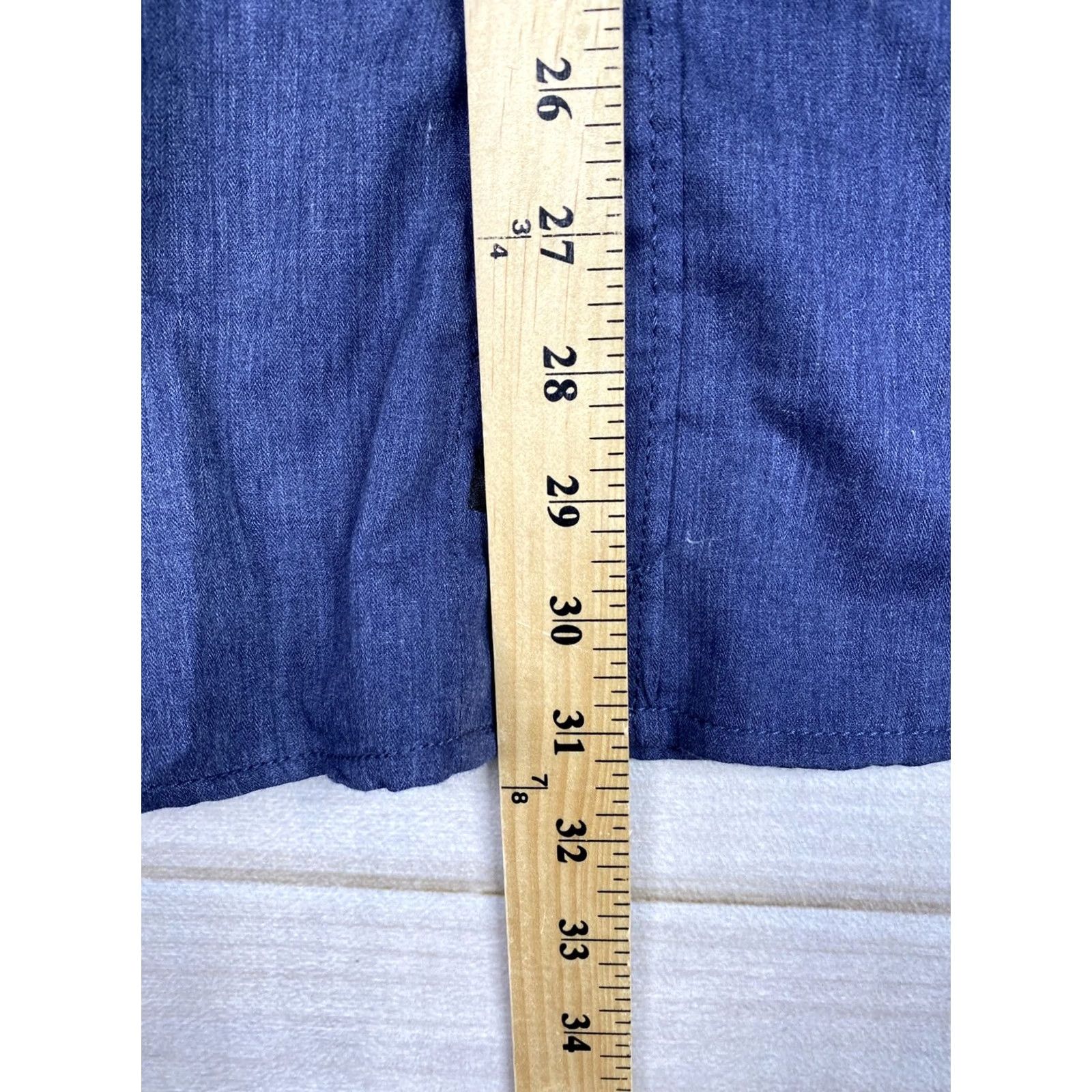 Burnside Burnside Shirt Mens XL Blue Lightweight Button Up Long Sleeve Pockets Dress Work Size 46R - 6 Thumbnail
