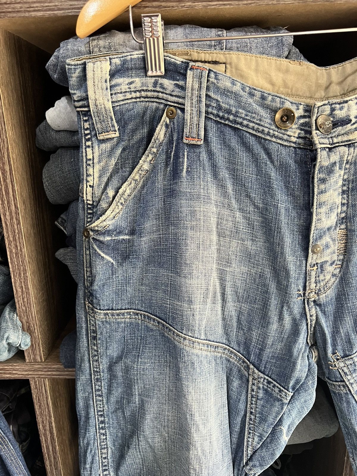 G-Star 🔥G-Star Raw Double Knees Distressed Denim Size US 37 - 8 Thumbnail