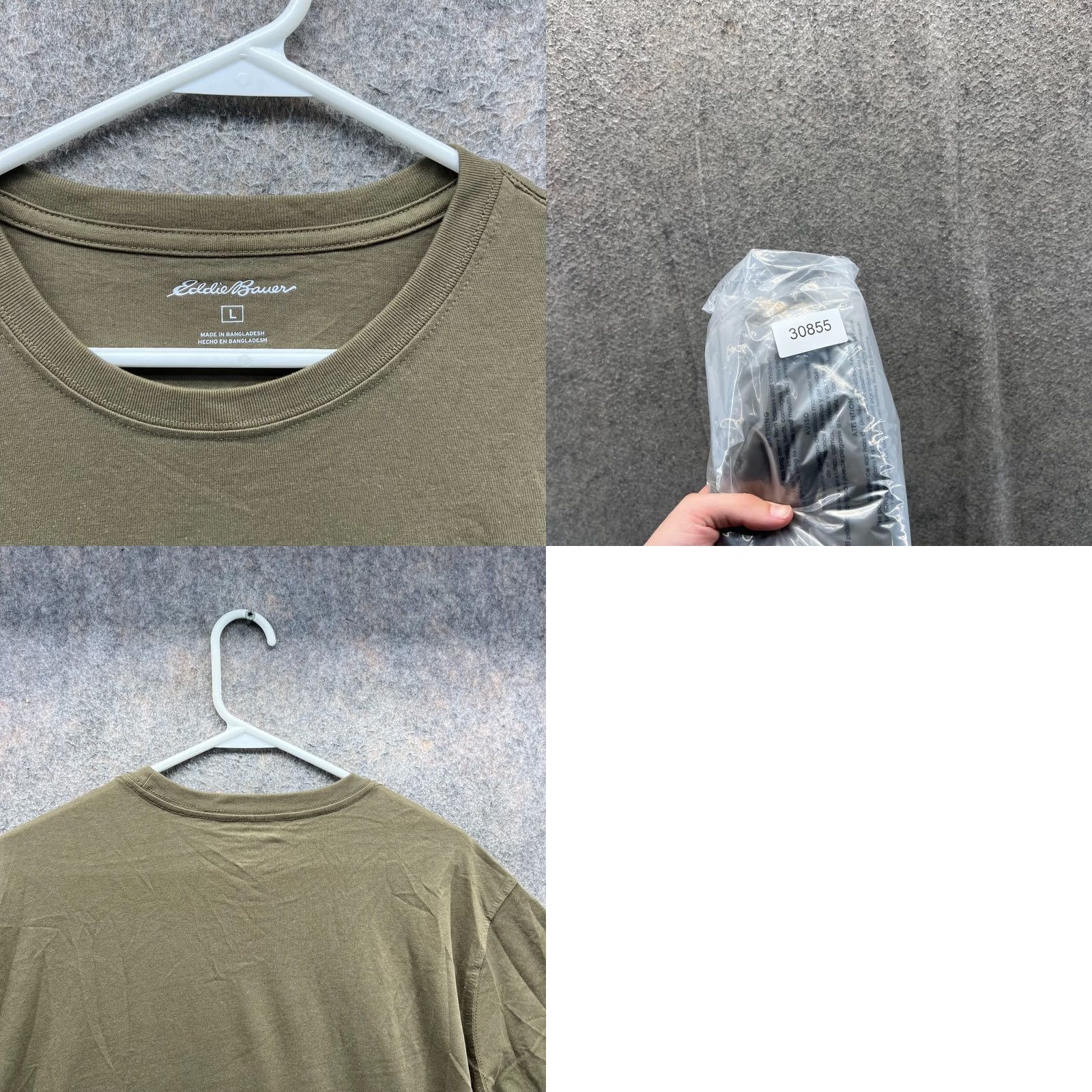 Eddie Bauer VINTAGE Eddie Bauer Shirt Mens Large Green Olive Solid Crewneck Short Sleeve Lightweight Tee Top Mens Size US L / EU 52-54 / 3 - 8 Thumbnail