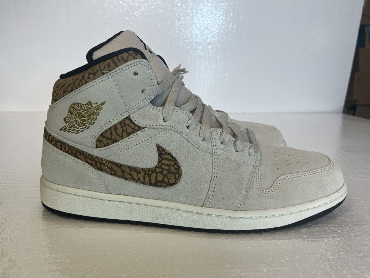 Nike Air Jordan 1 Mid SE Brown Elephant Mens Size 14 New 