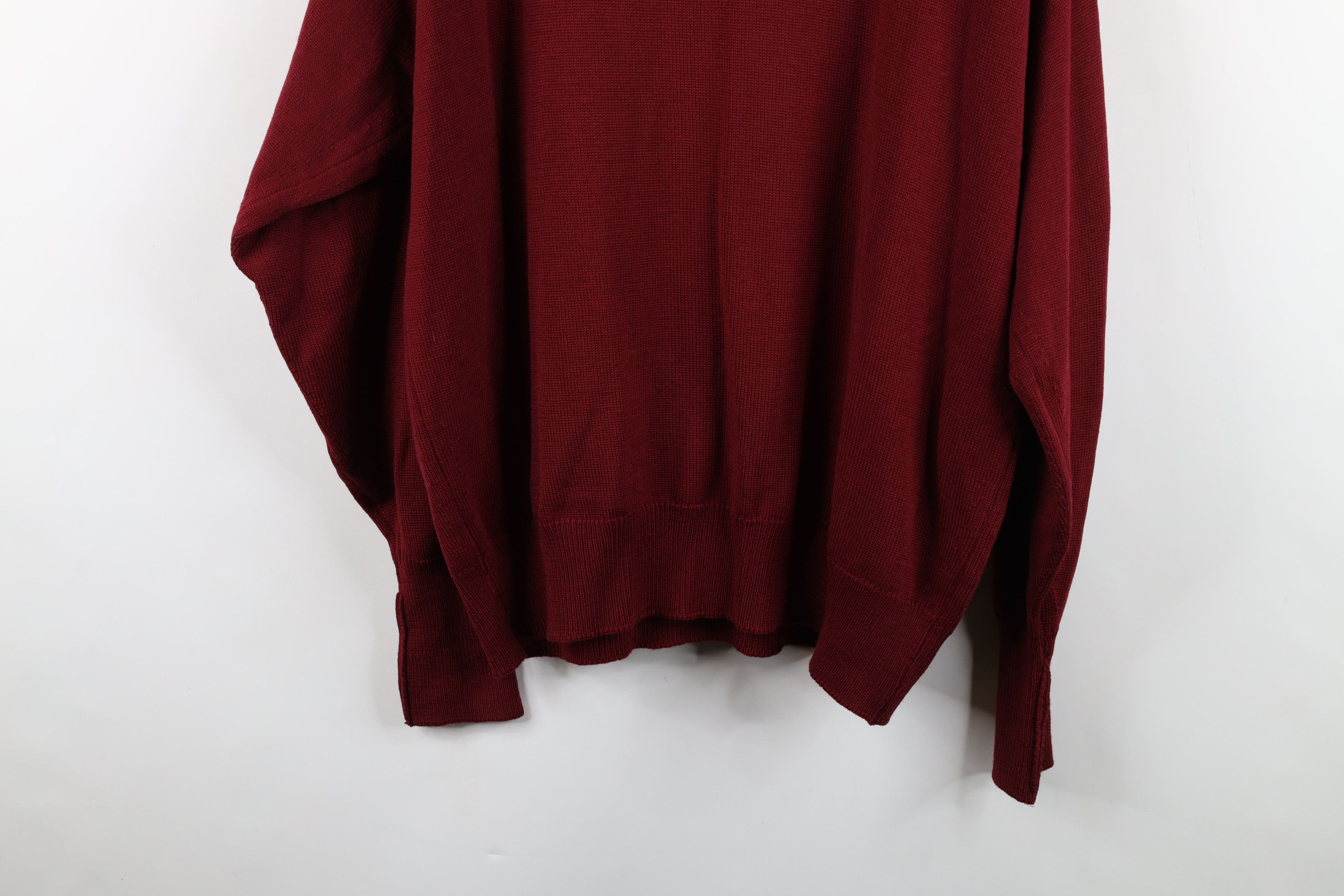 Vintage Vintage 90s Streetwear Superfine Wool Knit V-Neck Sweater Size US XL / EU 56 / 4 - 14 Thumbnail