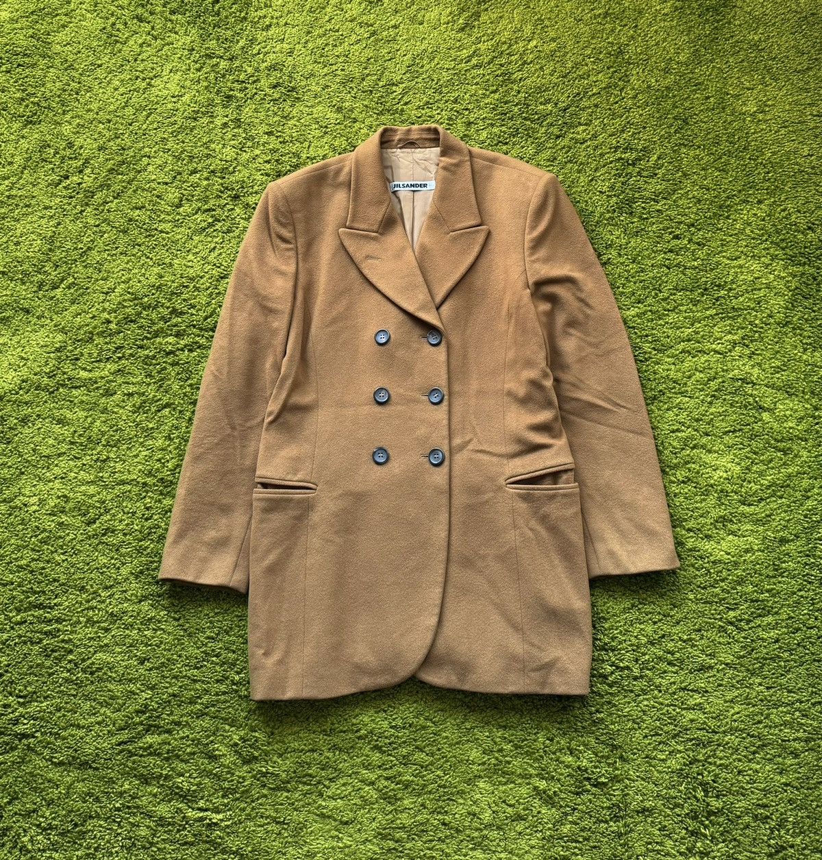 Jil Sander cashmere double breasted blazer coat jacket