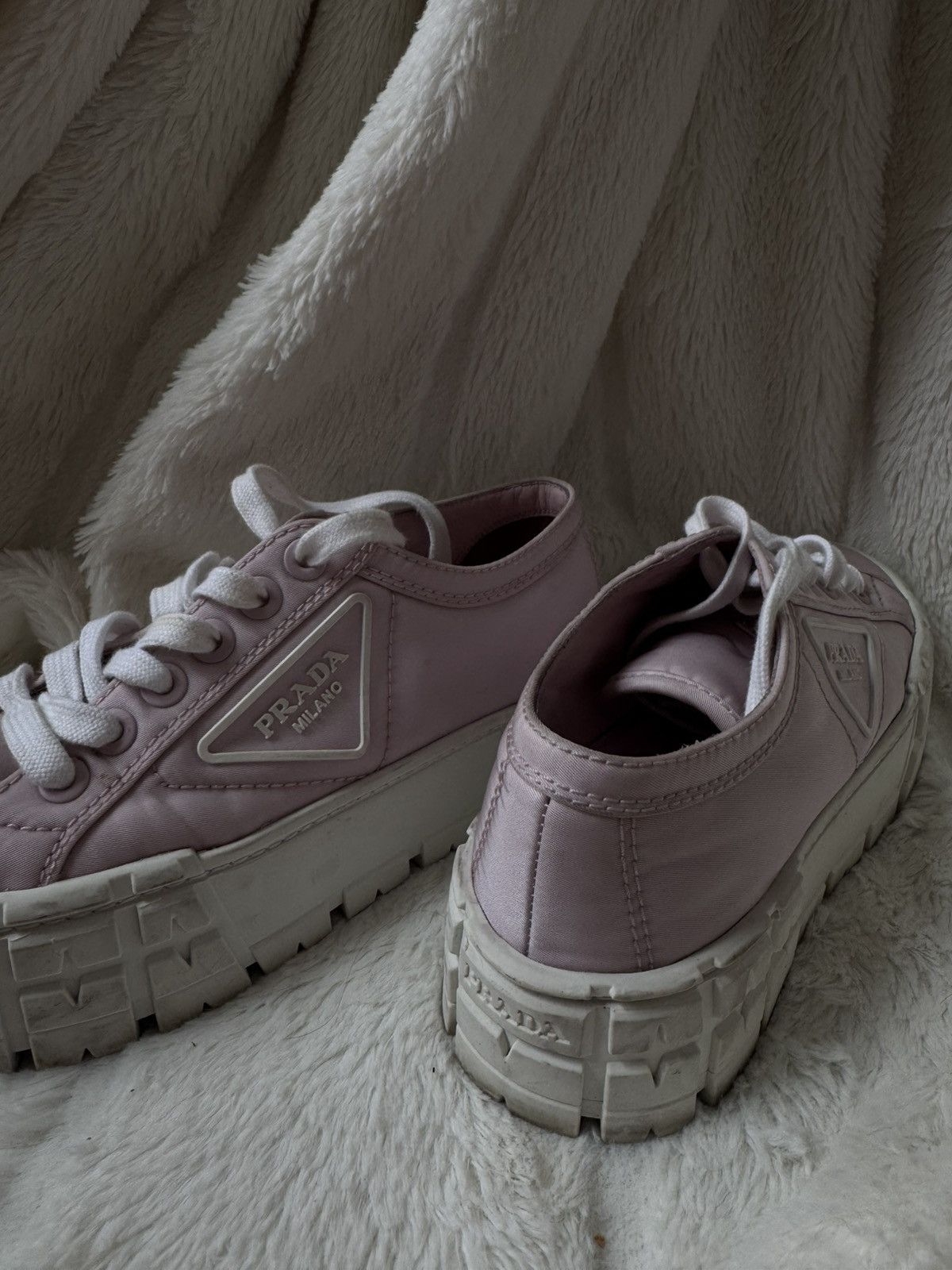 Prada Double Wheel Re-Nylon Gabardine Sneakers Size US 7.5 / IT 37.5 - 4 Thumbnail