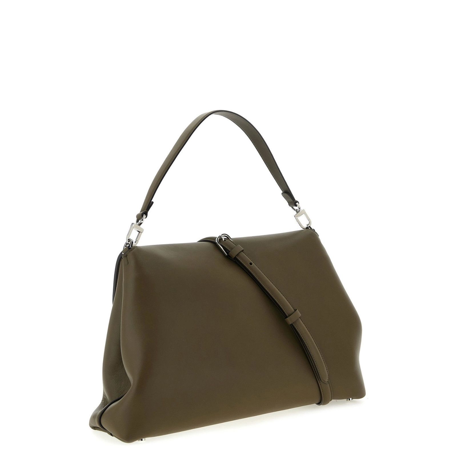 Toteme TOTEME T-Lock Gray Leather Shoulder Bag New Size ONE SIZE - 2 Thumbnail