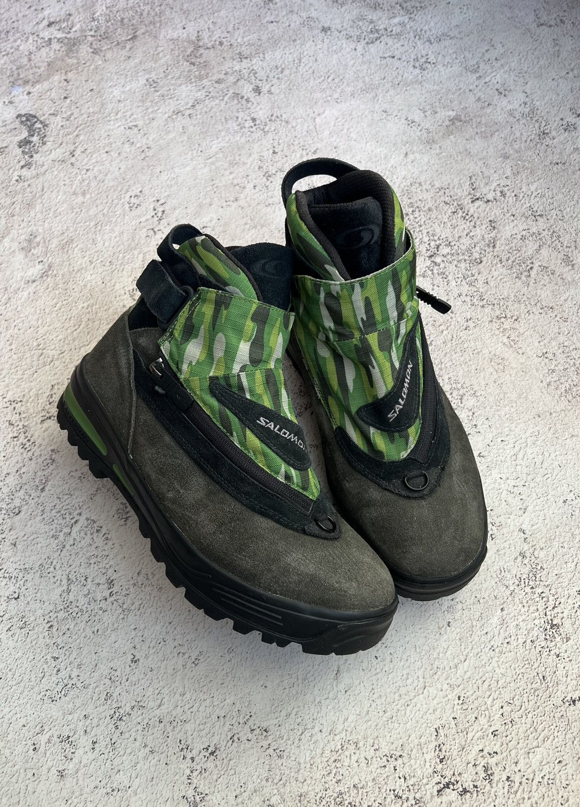 Salomon × Vintage 2008 Salomon Adventure 7 Camo Suede Hi- Top Boots Size US 9 / EU 42 - 2 Thumbnail