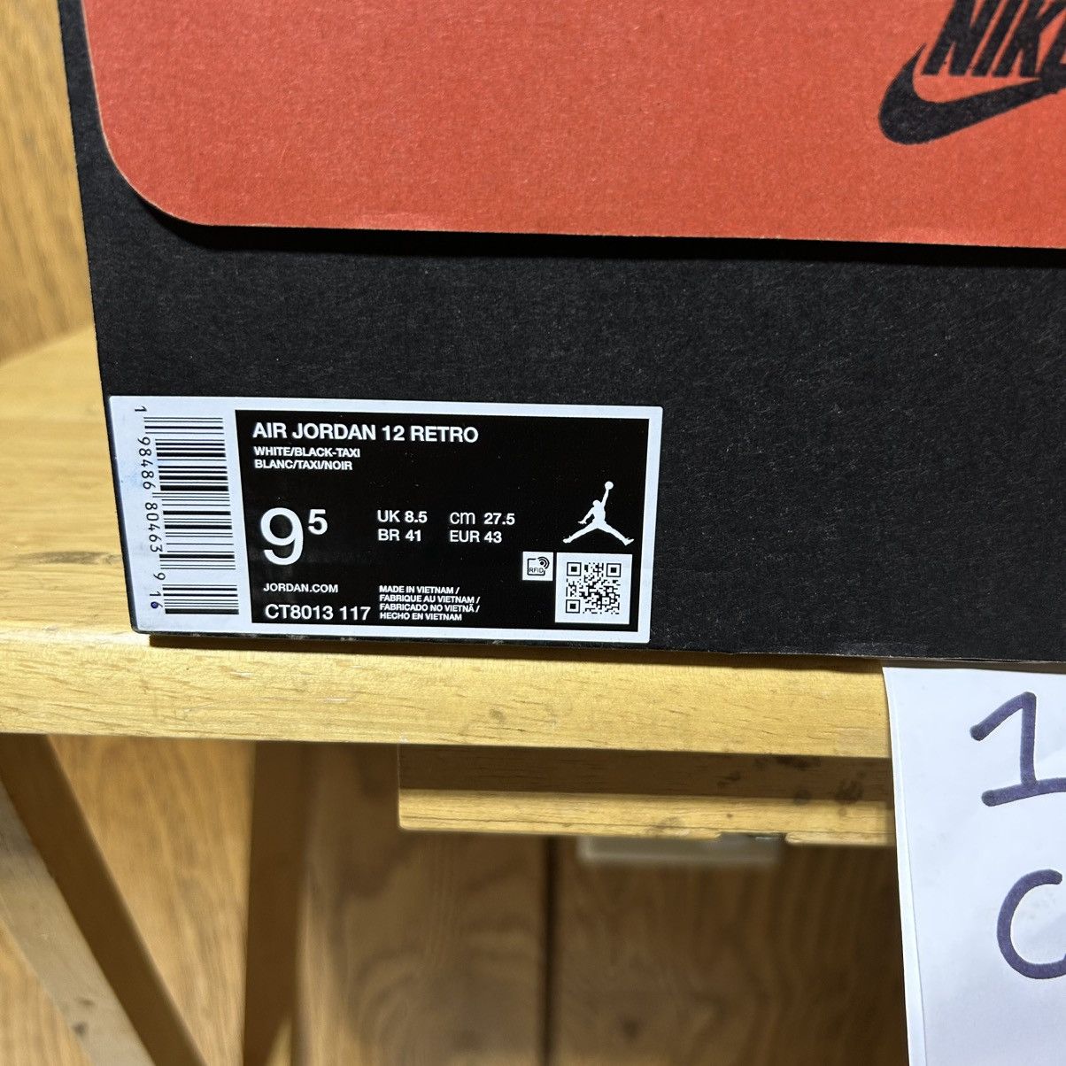 Jordan Brand Nike Air Jordan 12 Retro Taxi White 2025 CT8013-117 9.5 NEW Size US 9.5 / EU 42-43 - 8 Thumbnail
