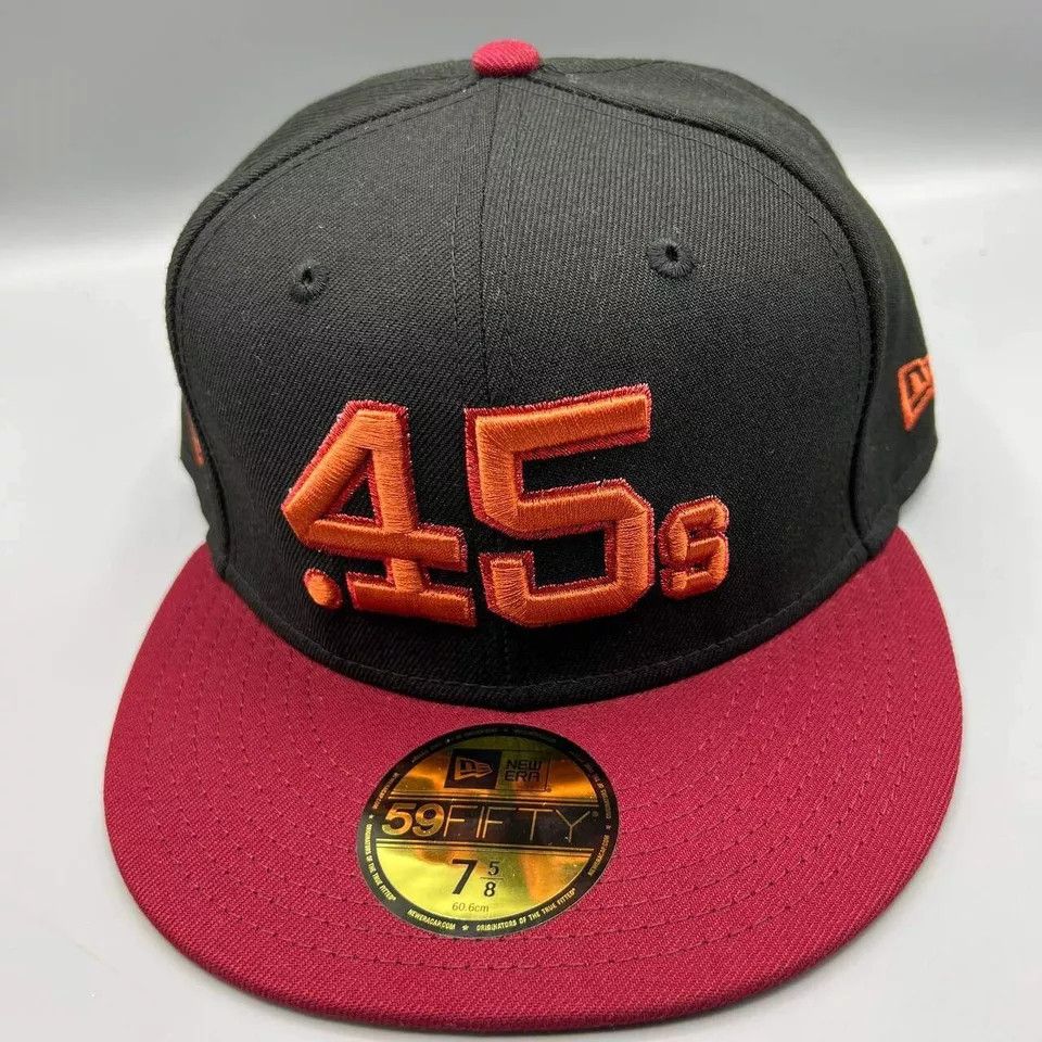 New Era Houston Astros Hat Men 7 5/8 Black Red Colts .45 MLB Fitted Size ONE SIZE - 3 Thumbnail