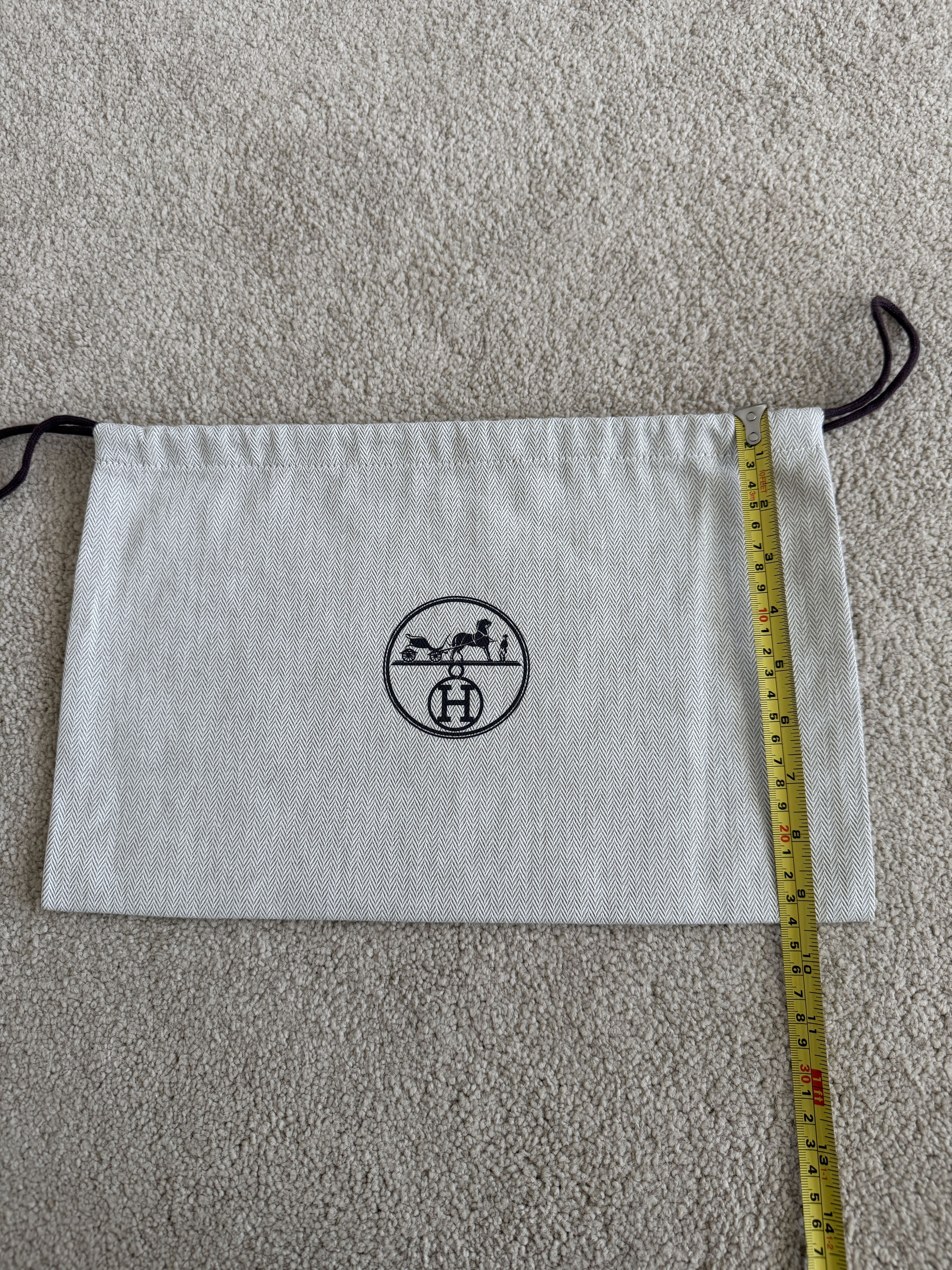 Hermes Authentic Hermes Herringbone Tweed Small Drawstring Dustbag Size ONE SIZE - 4 Thumbnail