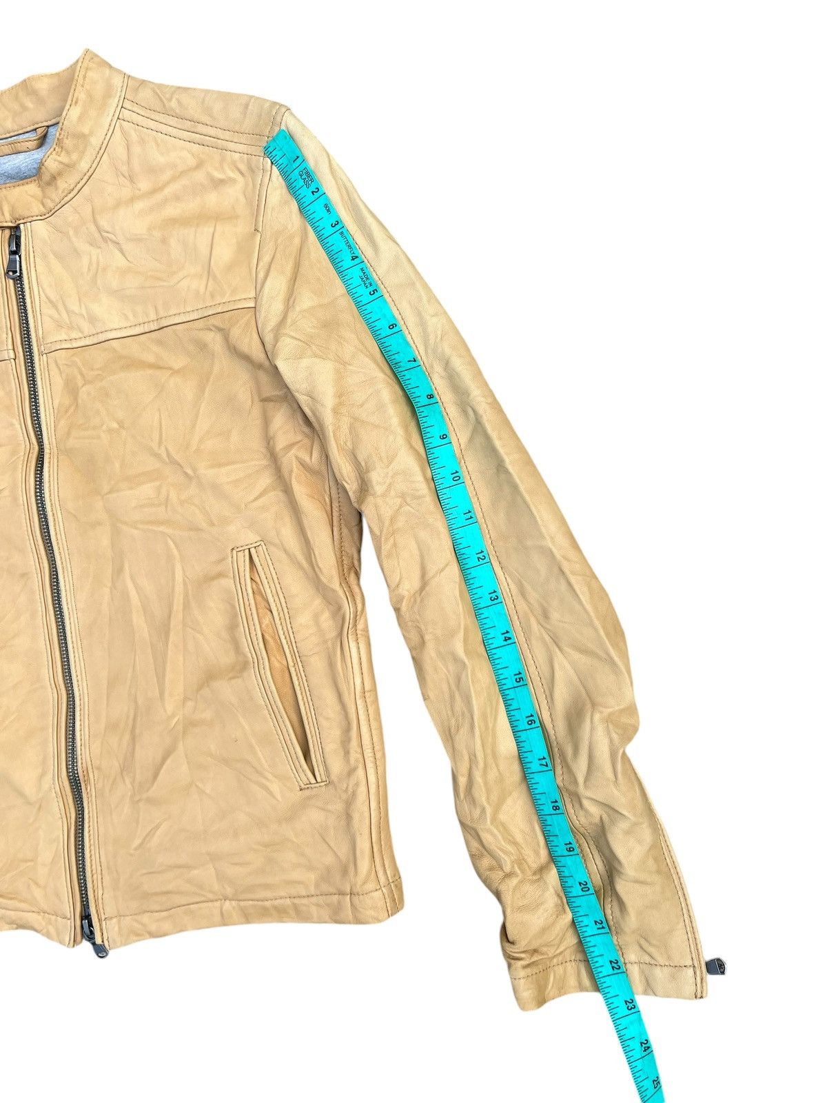 Nicole Club Monsieur Nicole Fade Patina Sheepskin Leather Racer Jacket Size US S / EU 44-46 / 1 - 3 Thumbnail