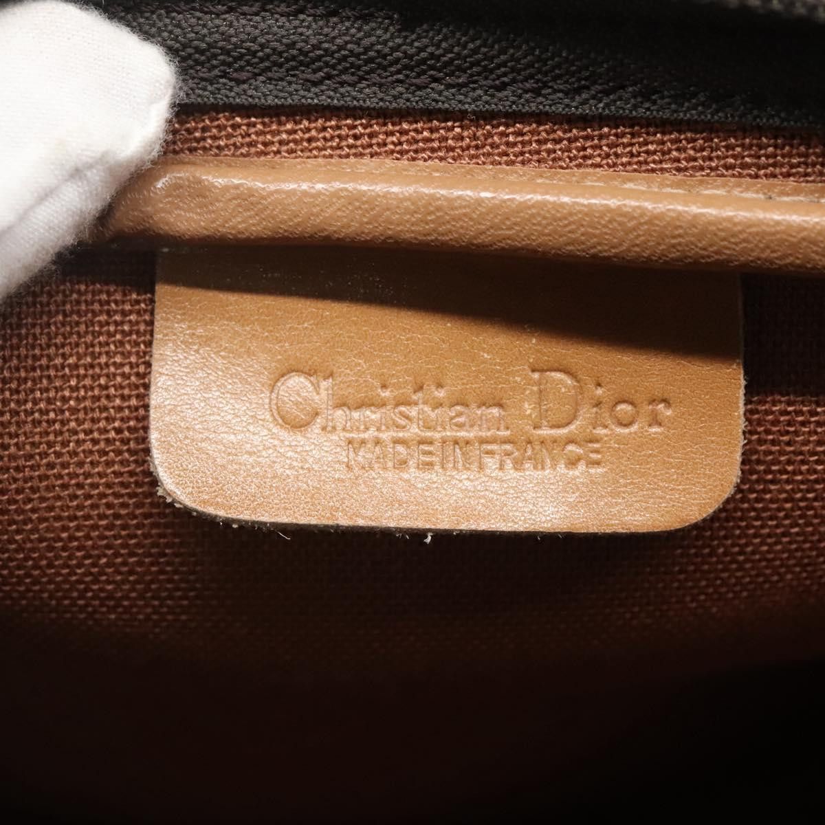 DIOR Honeycomb Canvas Shoulder Bag Black Gold