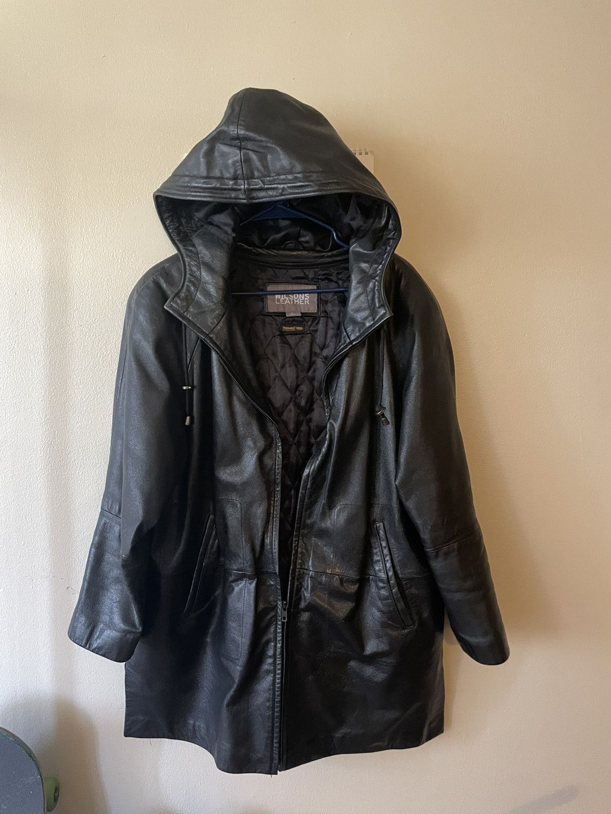 Wilsons Leather Fully leather hooded jacket parka Size US L / EU 52-54 / 3 - 1 Thumbnail