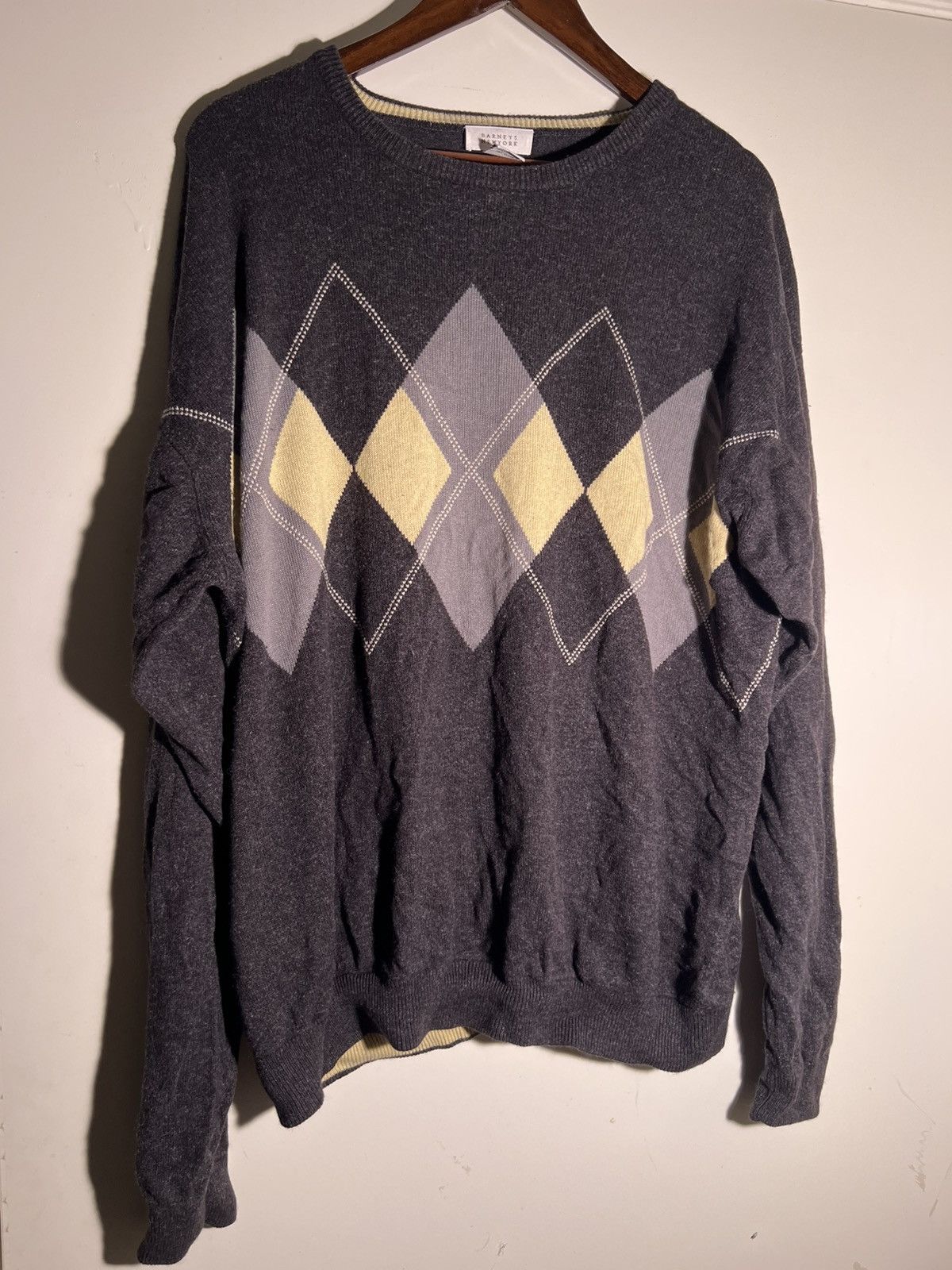 Barneys New York Barneys New York Diamond Design Retro Indie Designer Sweater Size US XXL / EU 58 / 5 - 1 Thumbnail