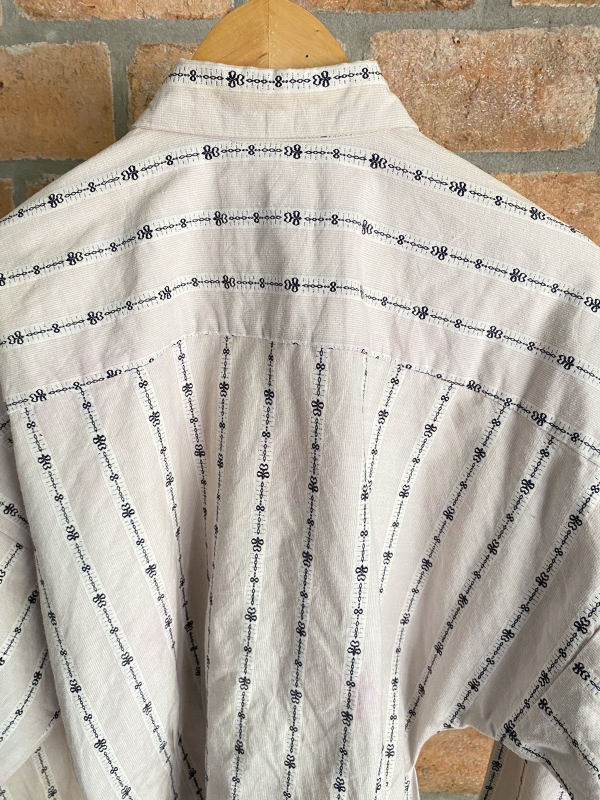 Norma Kamali NORMA KAMALI Striped Angled-Hem Shirt Size L / US 10 / IT 46 - 10 Thumbnail