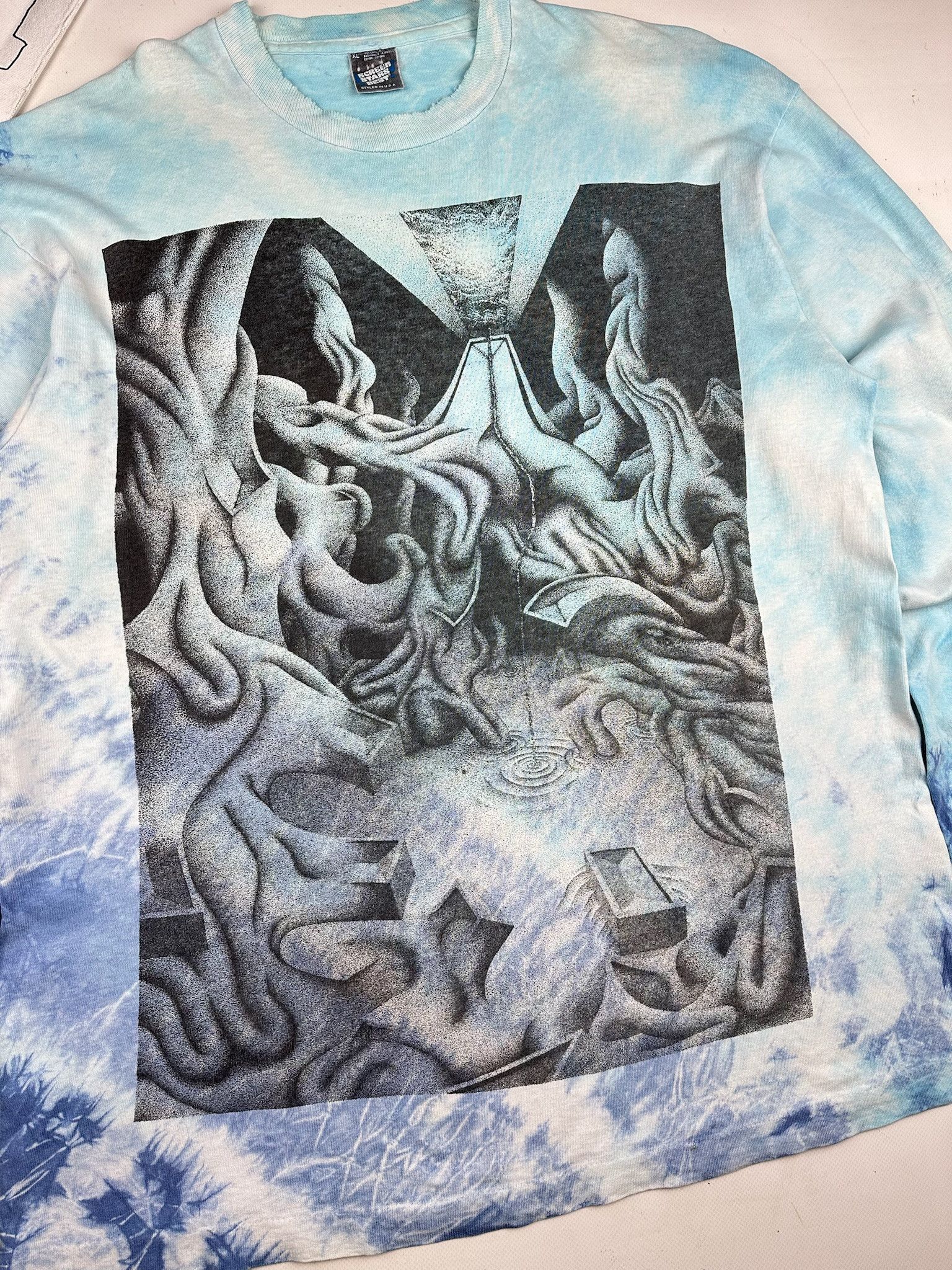 Other vintage mc escher style tee acid psychedelic techno art Size US XL / EU 56 / 4 - 6 Thumbnail