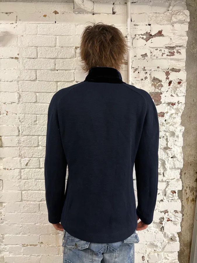Emporio Armani AW2018 Emporio Armani Navy Velvet Floral Embroidered Hybrid Jacket Size US L / EU 52-54 / 3 - 4 Thumbnail