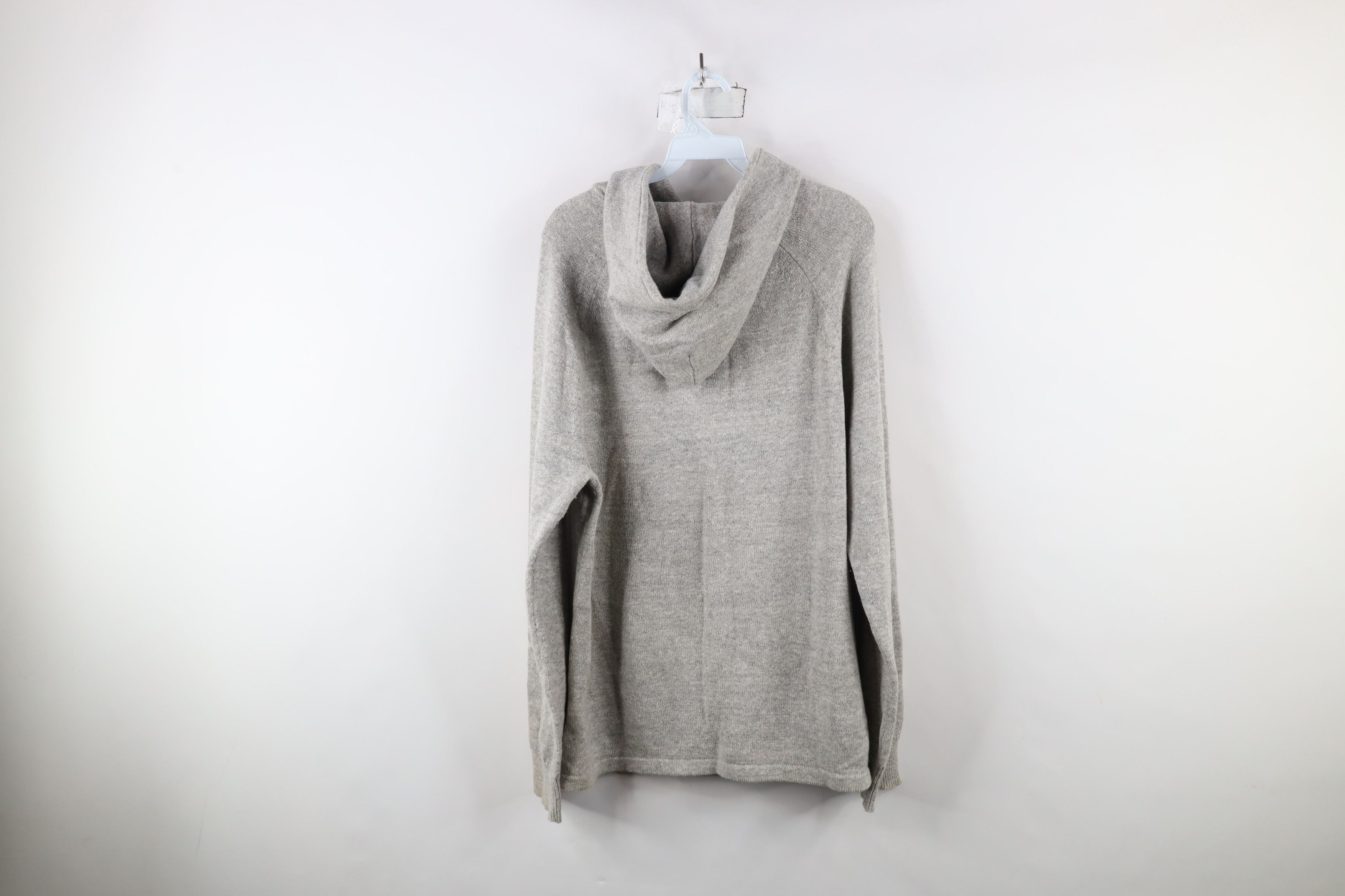 J.Crew × Vintage J Crew Blank Wool Blend Knit Hoodie Sweatshirt Heather Gray Size US L / EU 52-54 / 3 - 9 Thumbnail
